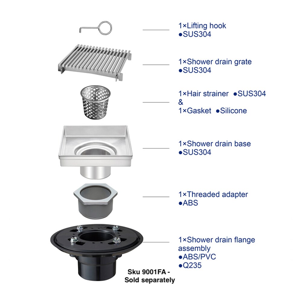 ELEGANTE DRAIN COLLECTION KD01A120-4-VBZ Drains-Flanges - View #9