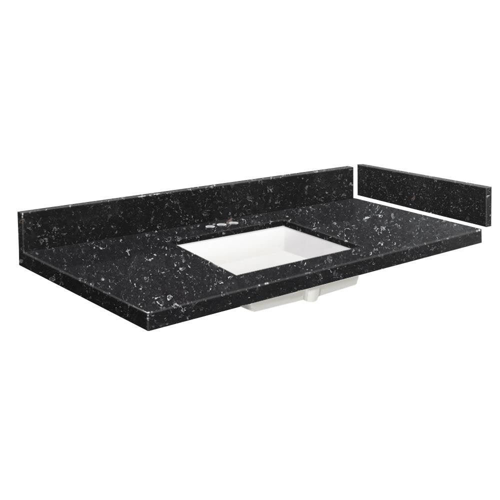 Transolid VT42.5X22-1KU-4L-4 42-in Interlude Quartz Single Sink Bathroom Vanity Top