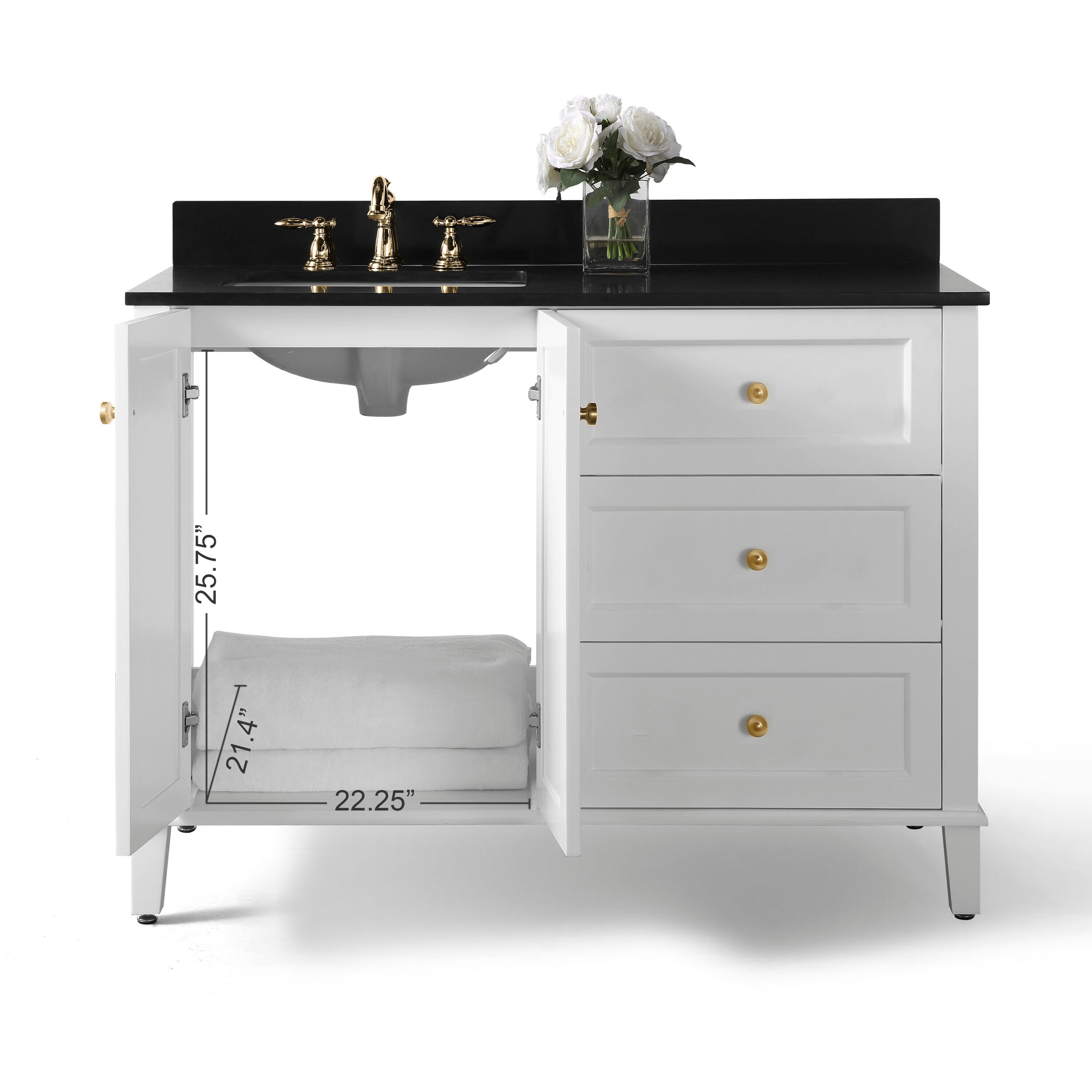 Ancerre Designs VTSMHANNAH48LWBGD Bath-Vanity-Combo - View #6