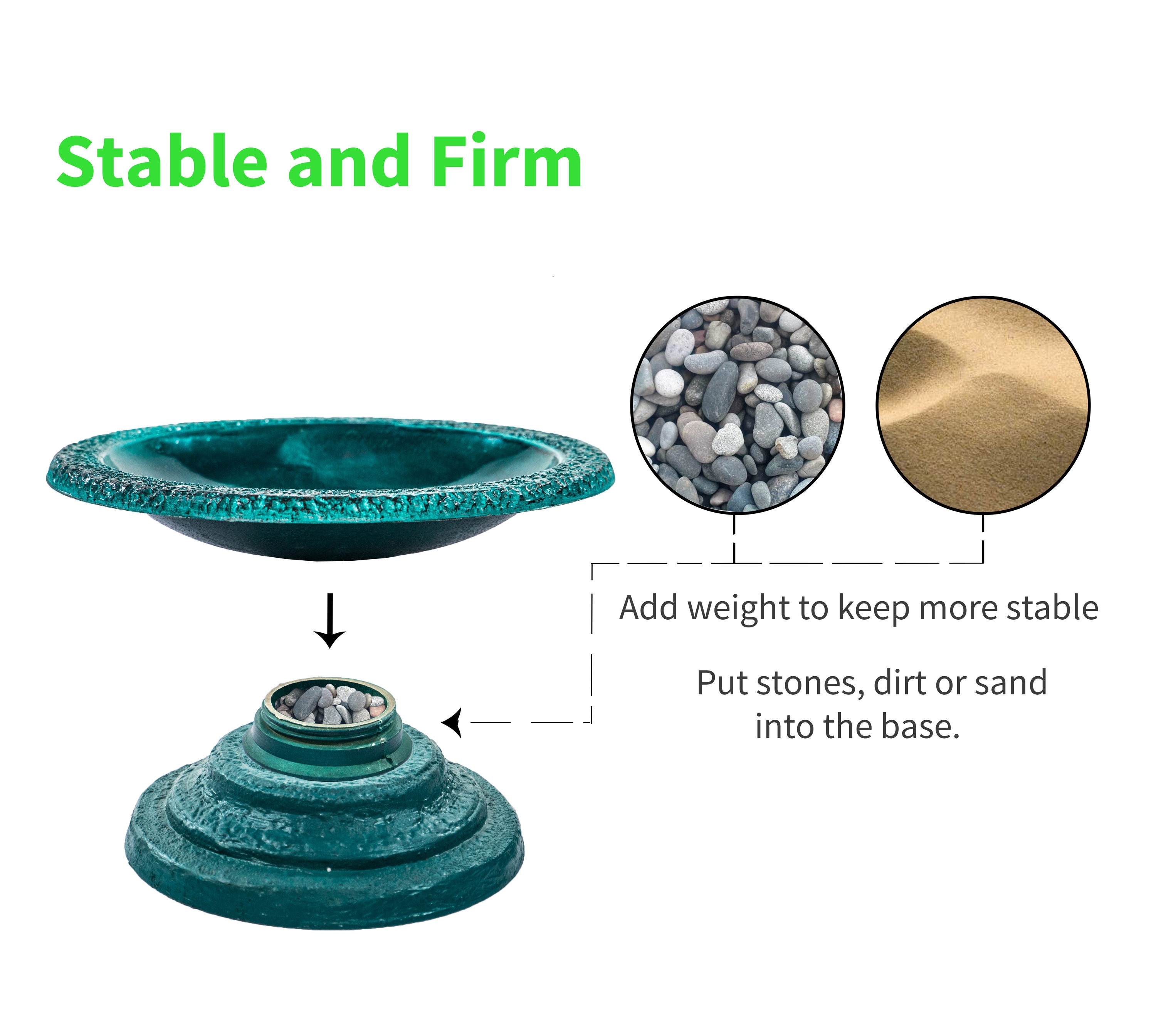 XBrand GE2406BBGN-2 birdbaths - View #4