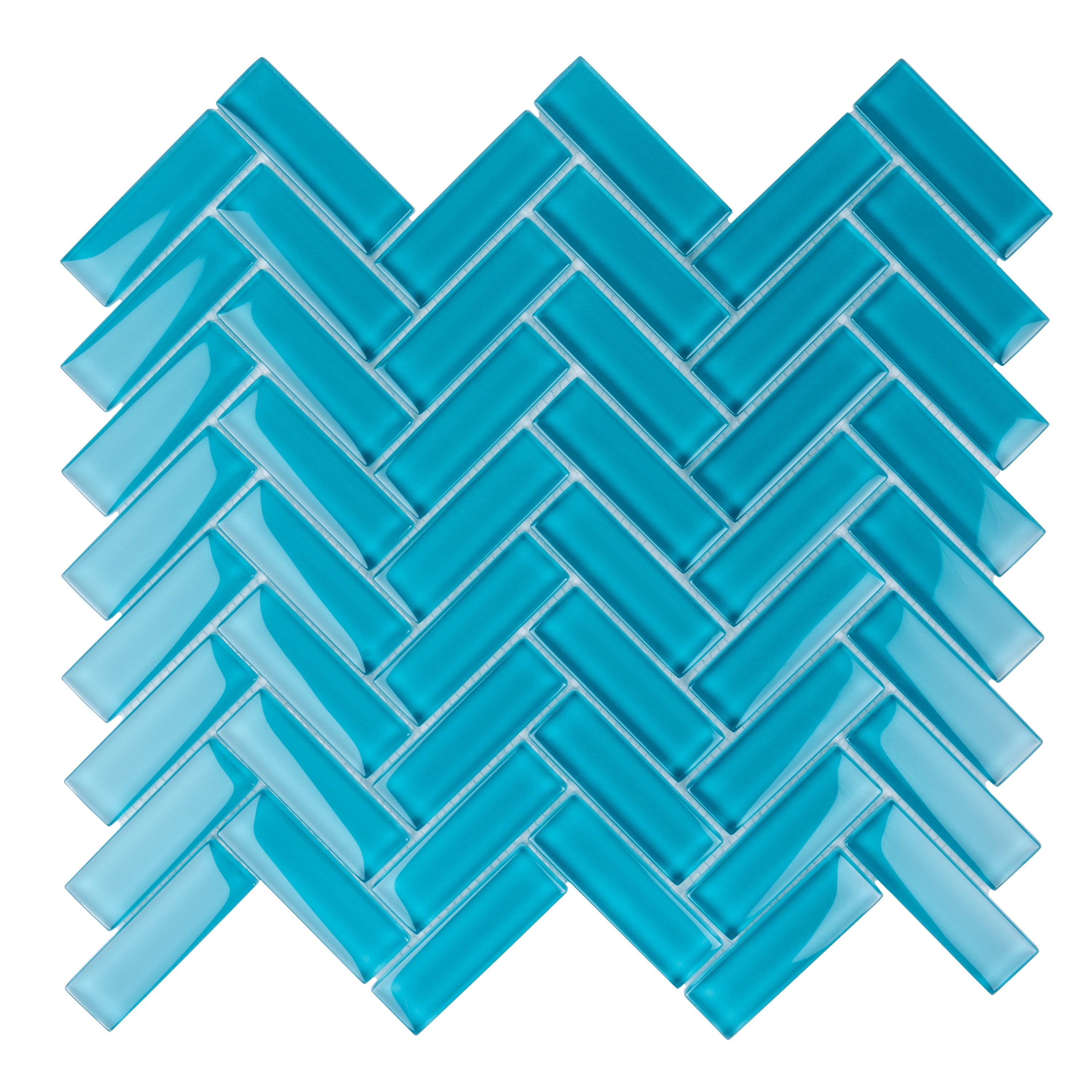 Apollo Tile APLHB88042ASAMPLE Sample - Colorway Carolina Blue 4-in x 4-in Glossy Glass Floor and Wall Tile