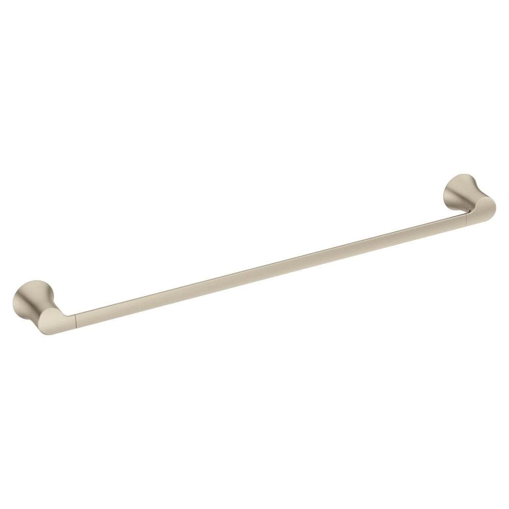 Moen Doux 24-in Brushed Nickel Wall Mount Single Towel Bar in the Towel ...