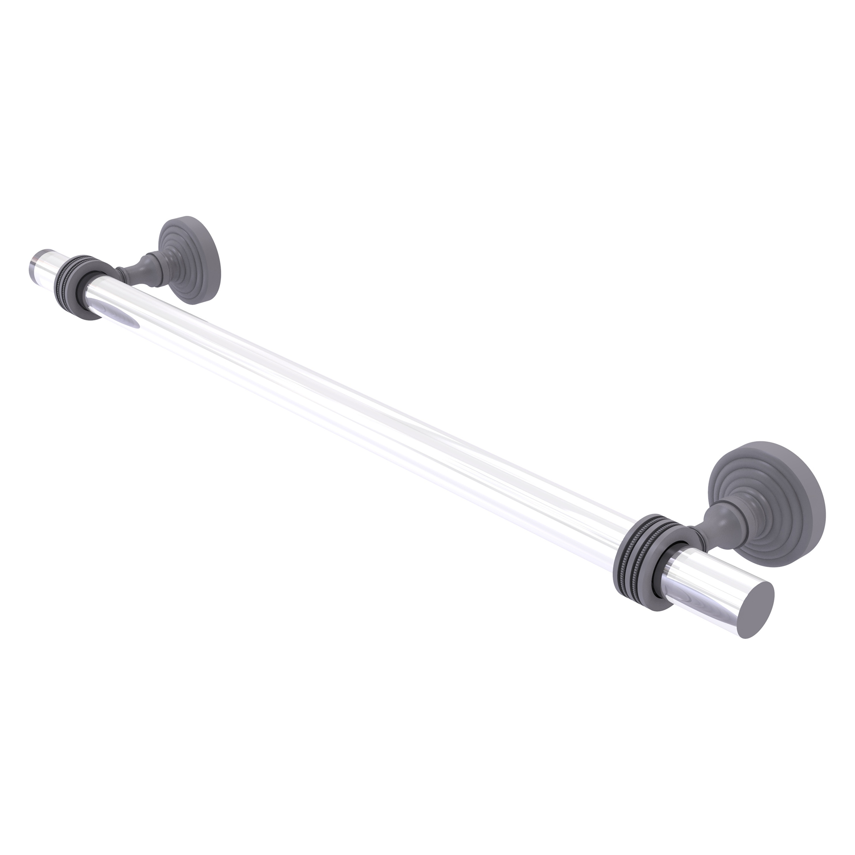 Allied Brass PG-41D-24-GYM Pacific Grove 24-in Matte Gray Wall mount Single Towel Bar