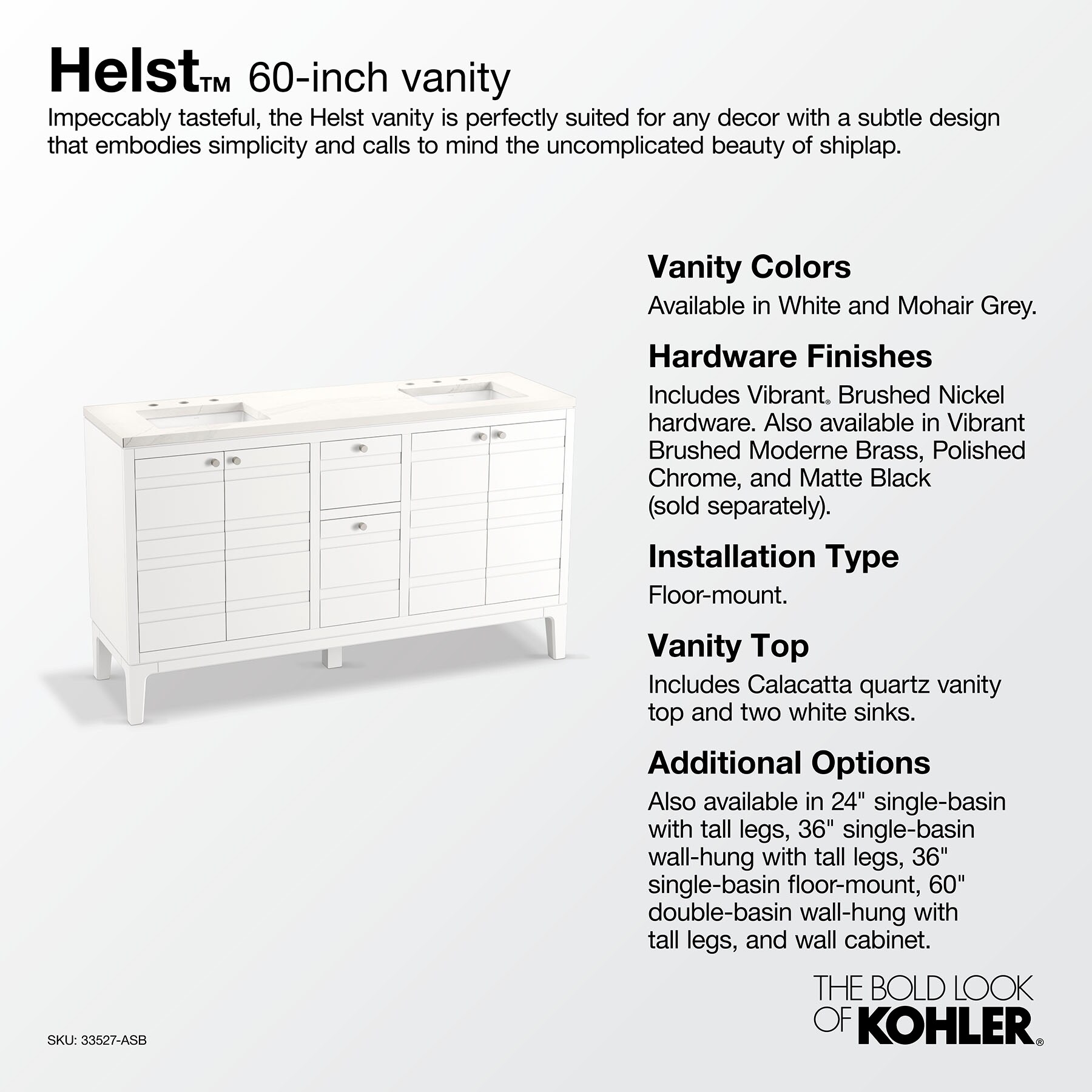 KOHLER 33527-ASB-1WT Bath-Vanity-Combo - View #11