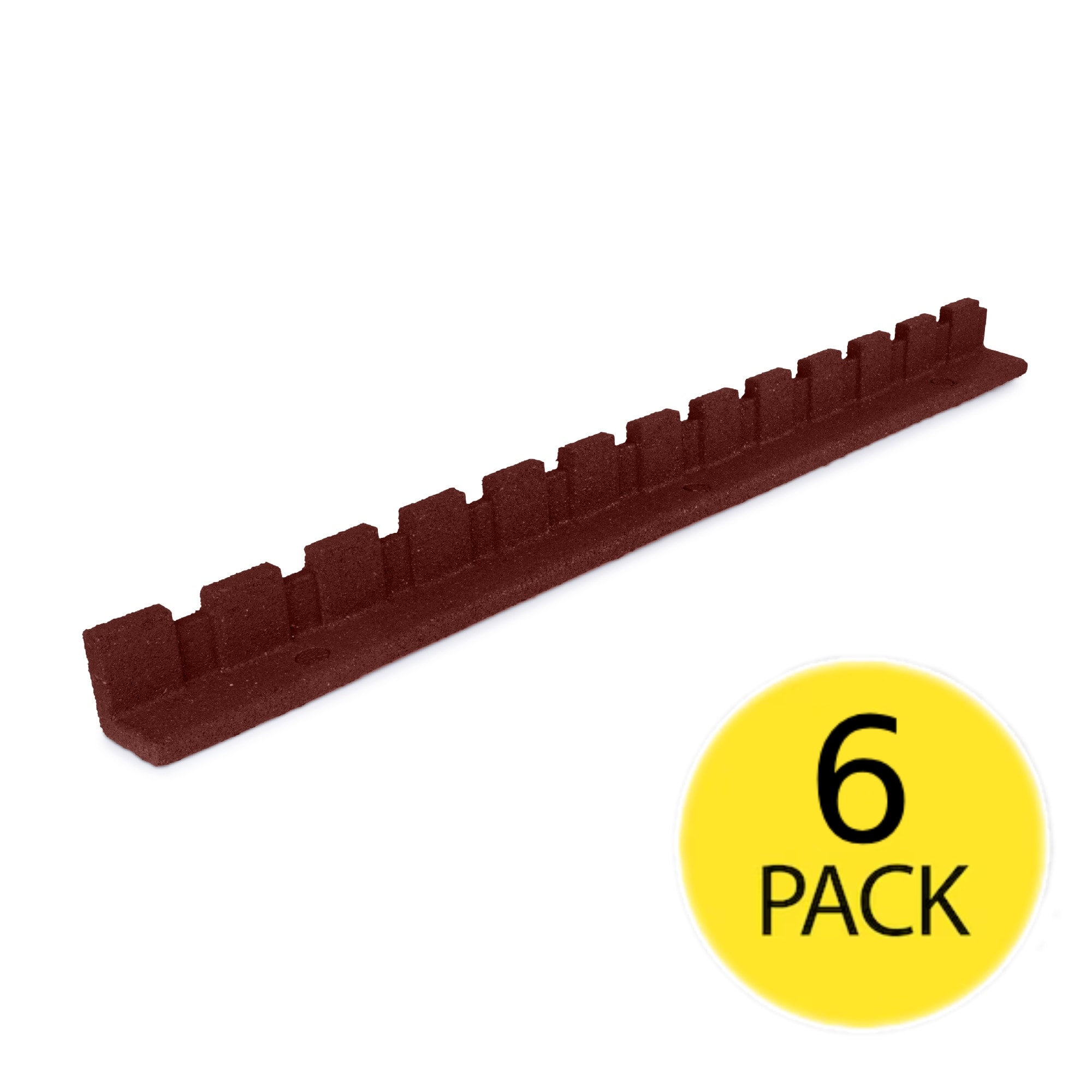 GroundSmart 4-ft x 3.5-in Castle 6 -Pack IMC Outdoor Living Rubber Landscape edging section #DCLCL4RD6