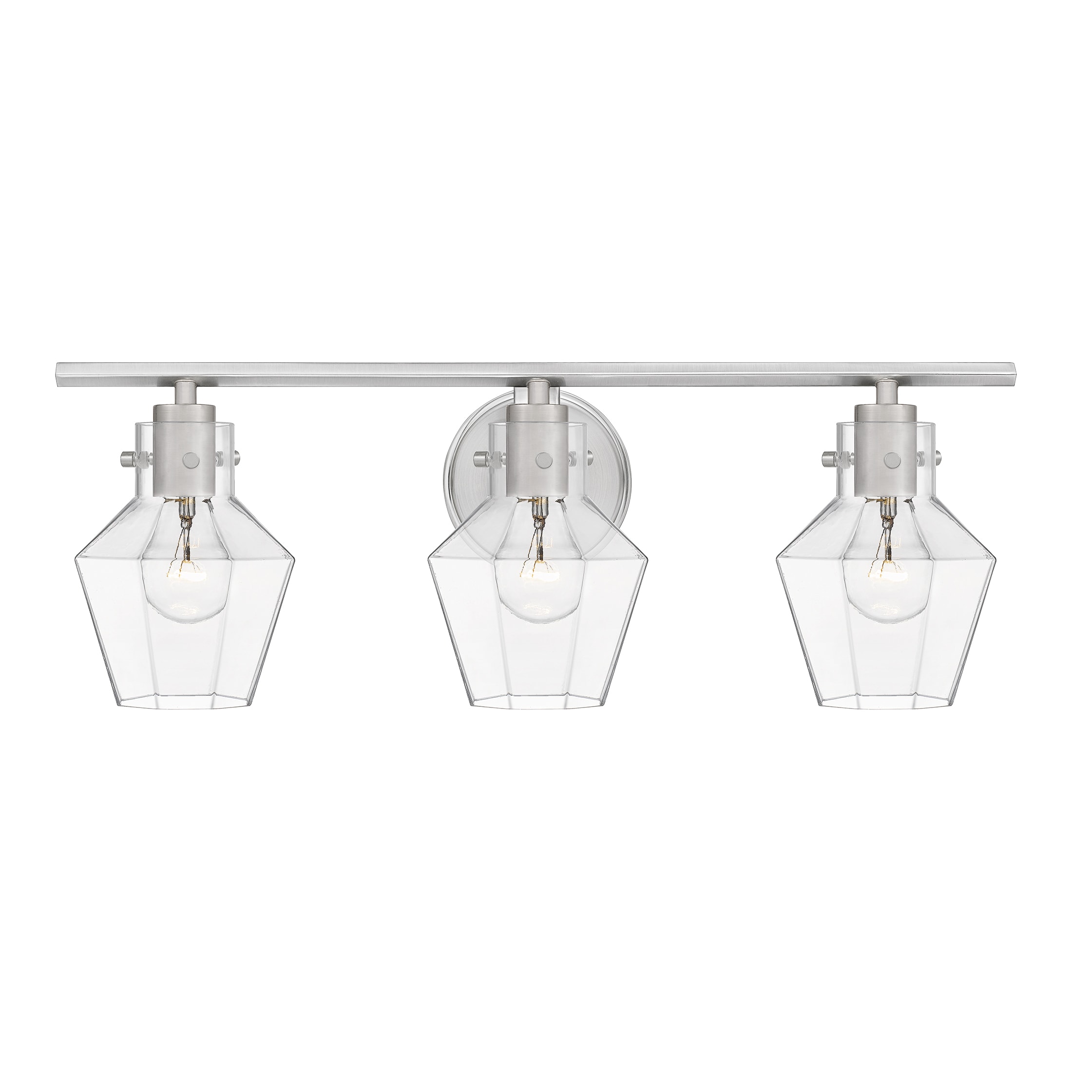Quoizel LWS4885C1 Eben 24-in 3 -Light Brushed Nickel Transitional Vanity light