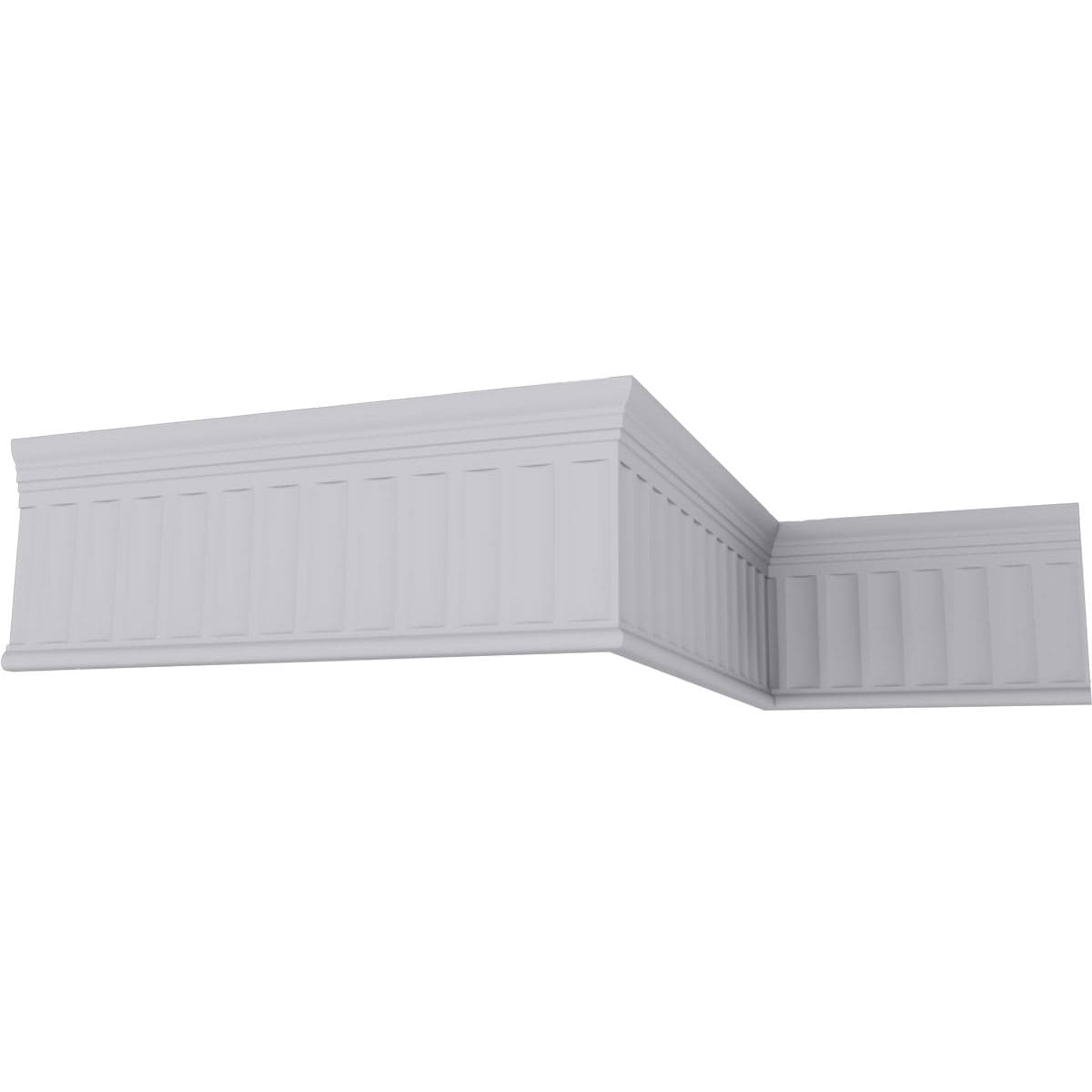 Ekena Millwork MLD07X01EL-CASE-2 Elsinor Fluted Frieze 7-3/4-in x 7-ft 10-1/2-in Primed Polyurethane 0 2 -Pack