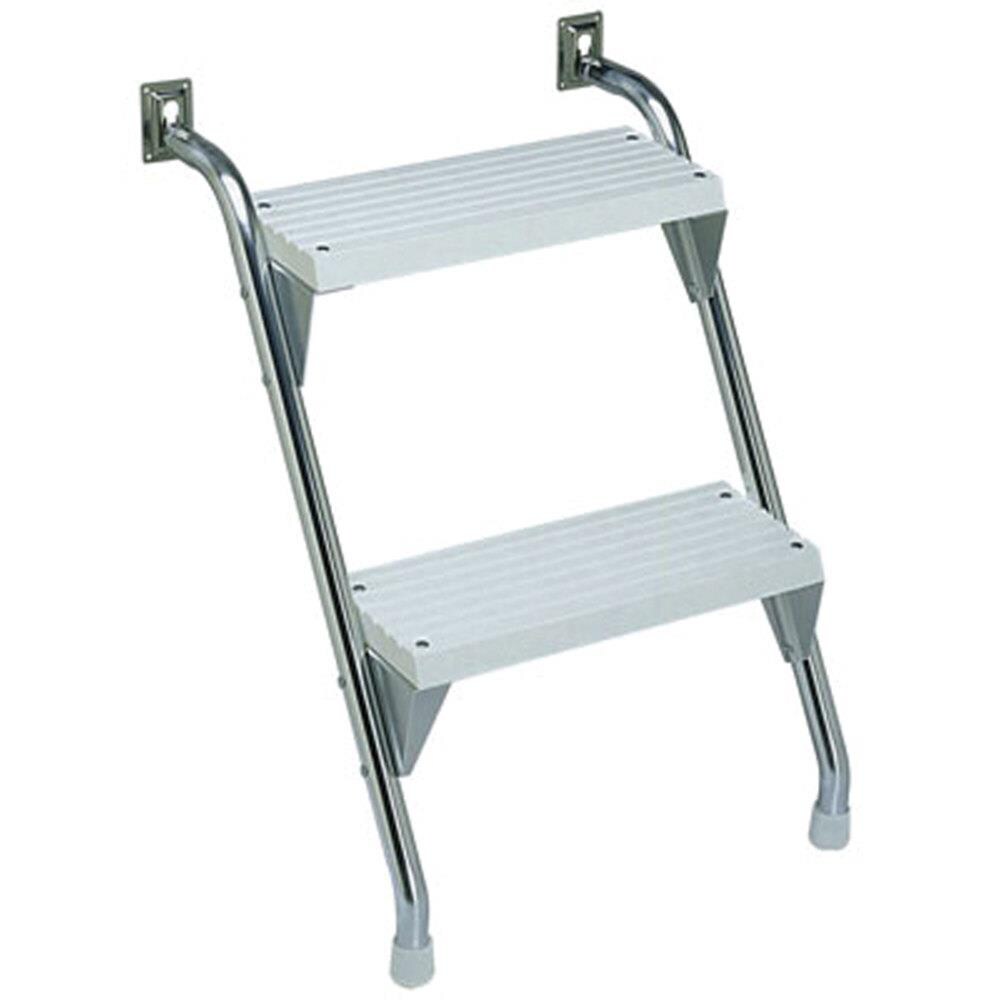 Garelick 25122-G Eez-in Aluminum Cockpit Steps- 2-Step