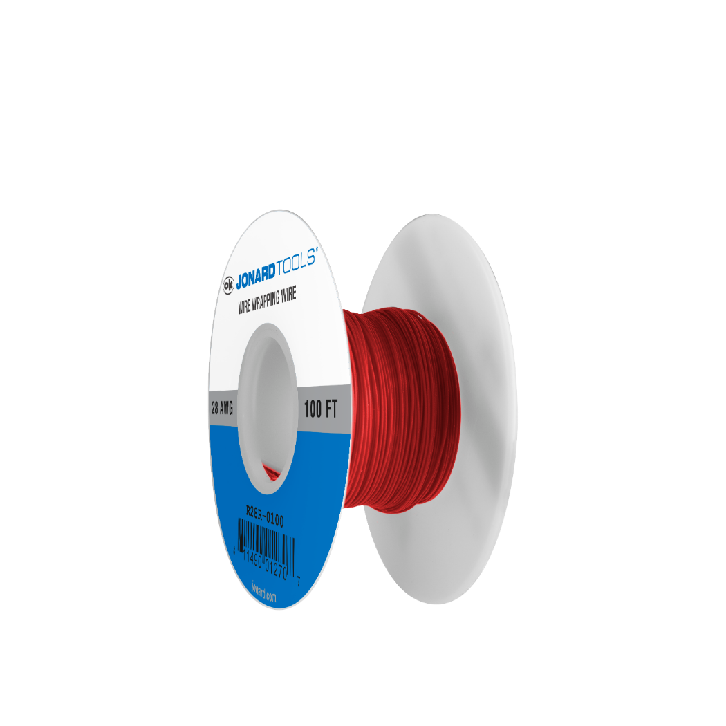Jonard Tools R28R-0100 Kynar Wire 100-Feet 24 -AWG Solid Red GPT Primary Wire