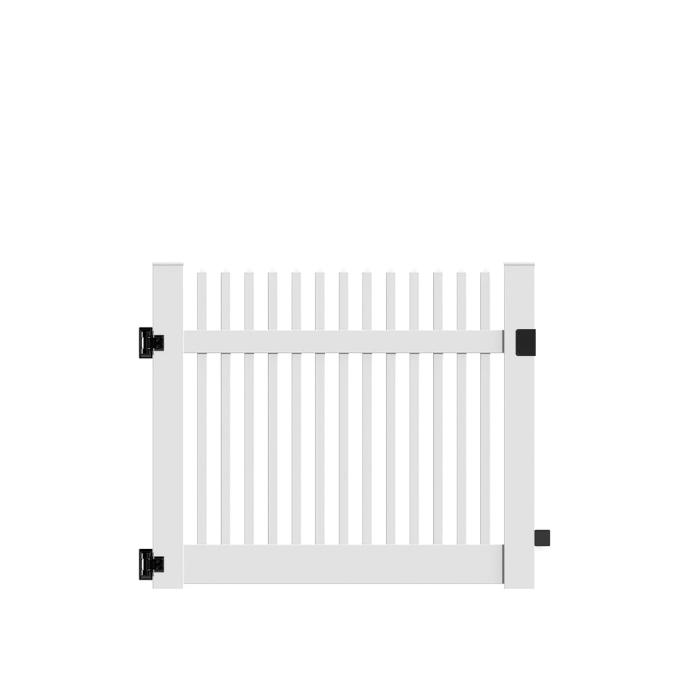 Freedom 73014744 Keswick 4-ft H x 5-ft W White Vinyl Fence gate kit (Unassembled)