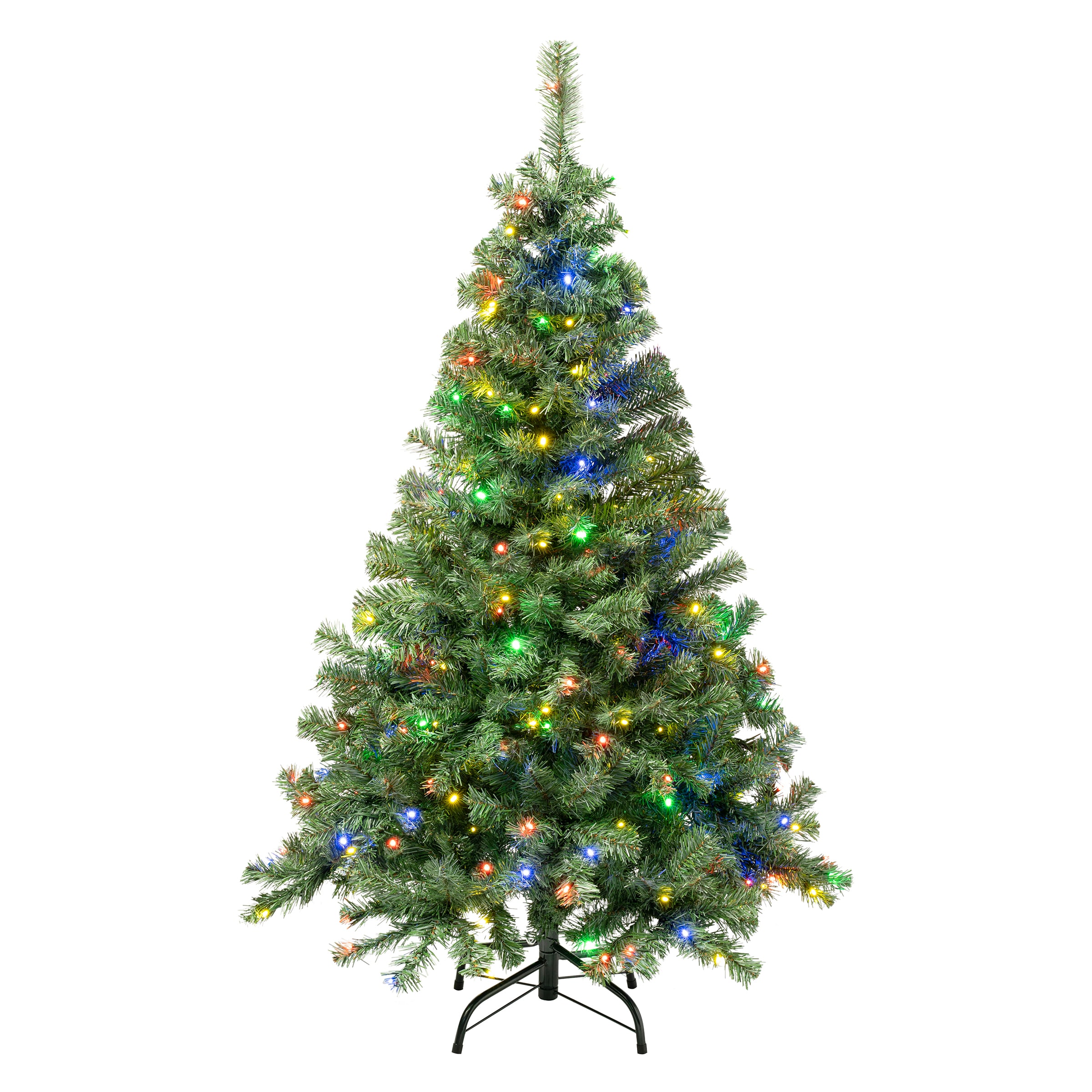 National Tree Company SAG8-301L-45 4.5-ft Pre-lit Artificial Christmas Tree with Multicolor LED Lights
