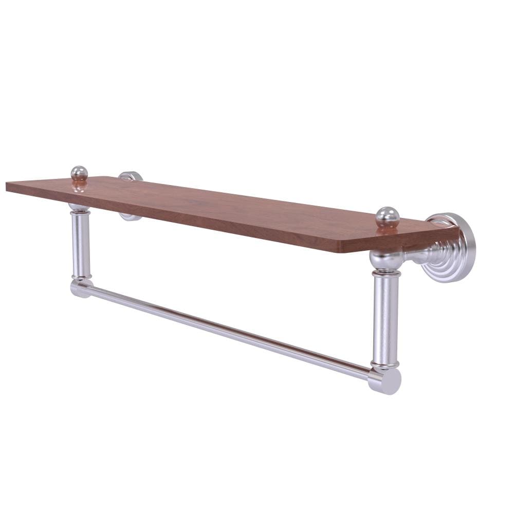 Allied Brass WP-1-22TB-IRW-SCH Waverly Place Satin Chrome Wall mount Bathroom Shelf ( 22-in x 4-in x 5-in )