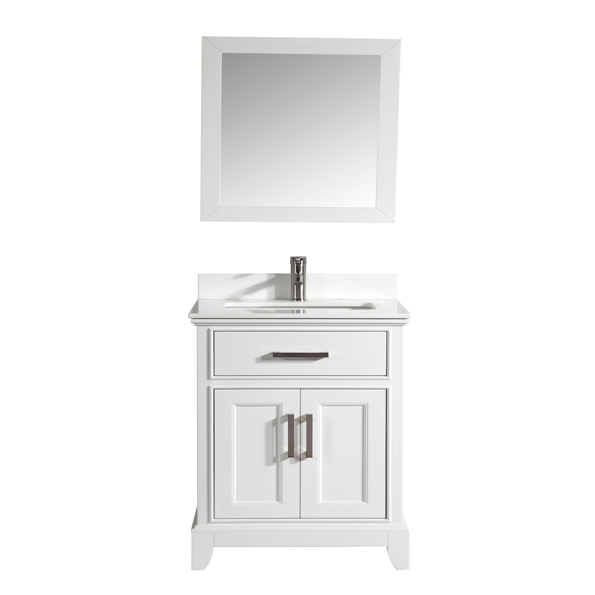 Vanity Art Genoa 30-in White Undermount Single Sink Bathroom Vanity ...