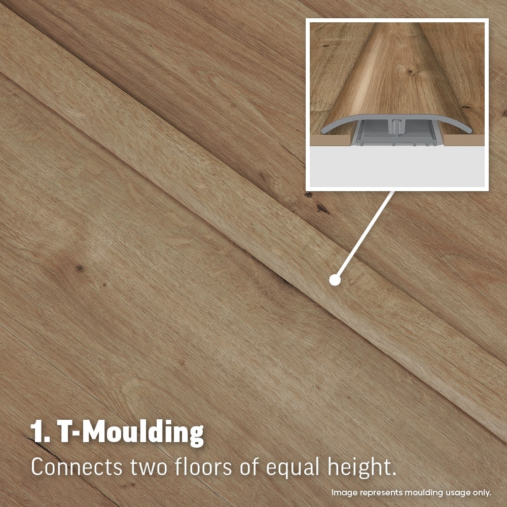 Project Source Monroe 0.23-Inches T x 2-Inches W x 78-Inches L Vinyl Multi-purpose Floor Moulding