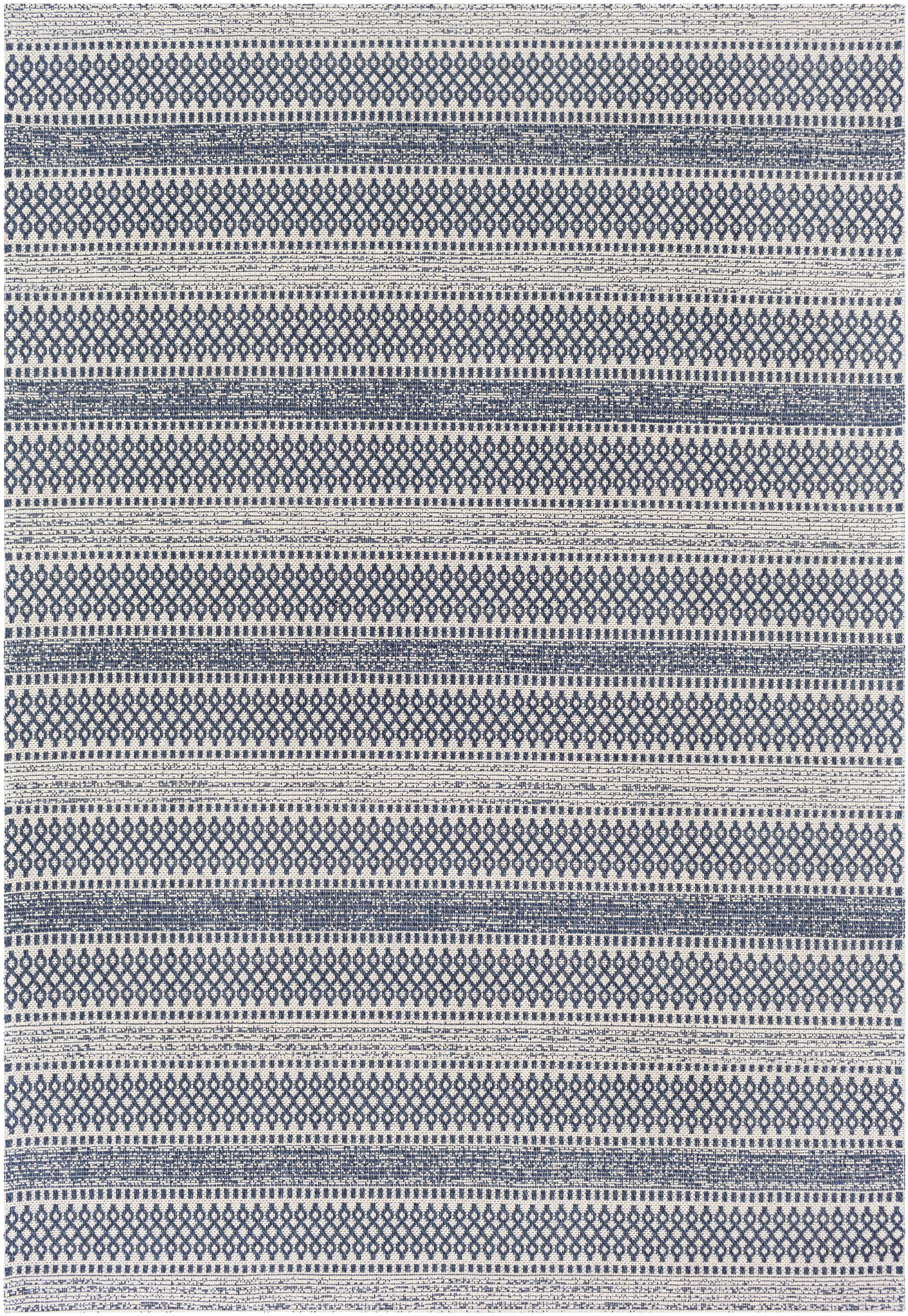 Livabliss LCS2311-5373 La Casa 5 x 7 (ft) Cotton Dark Blue Rectangular Indoor Medallion Global Area rug