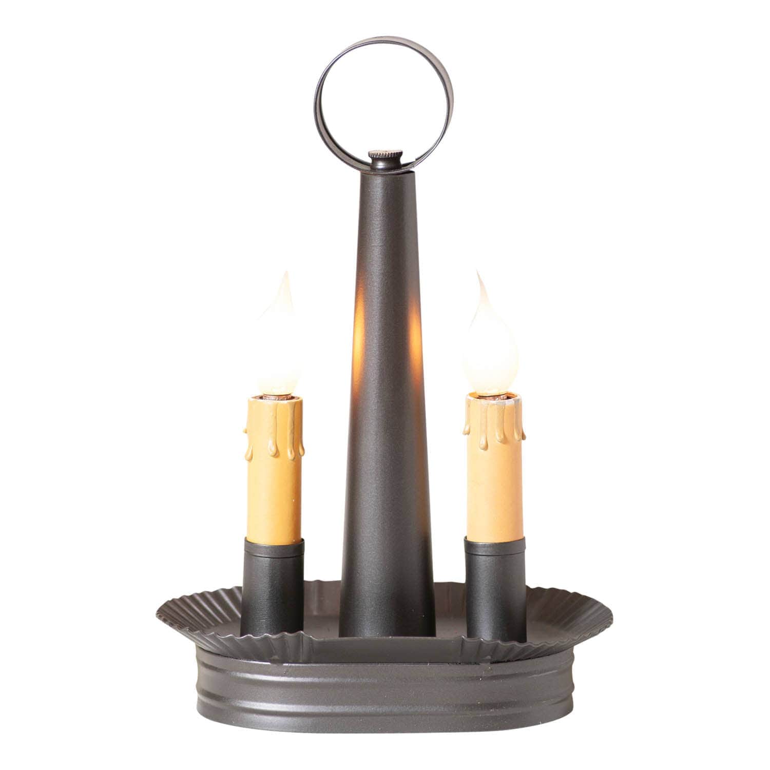 Irvin's Tinware Irvins Country Tinware Oval Double Accent Light in Smokey Black