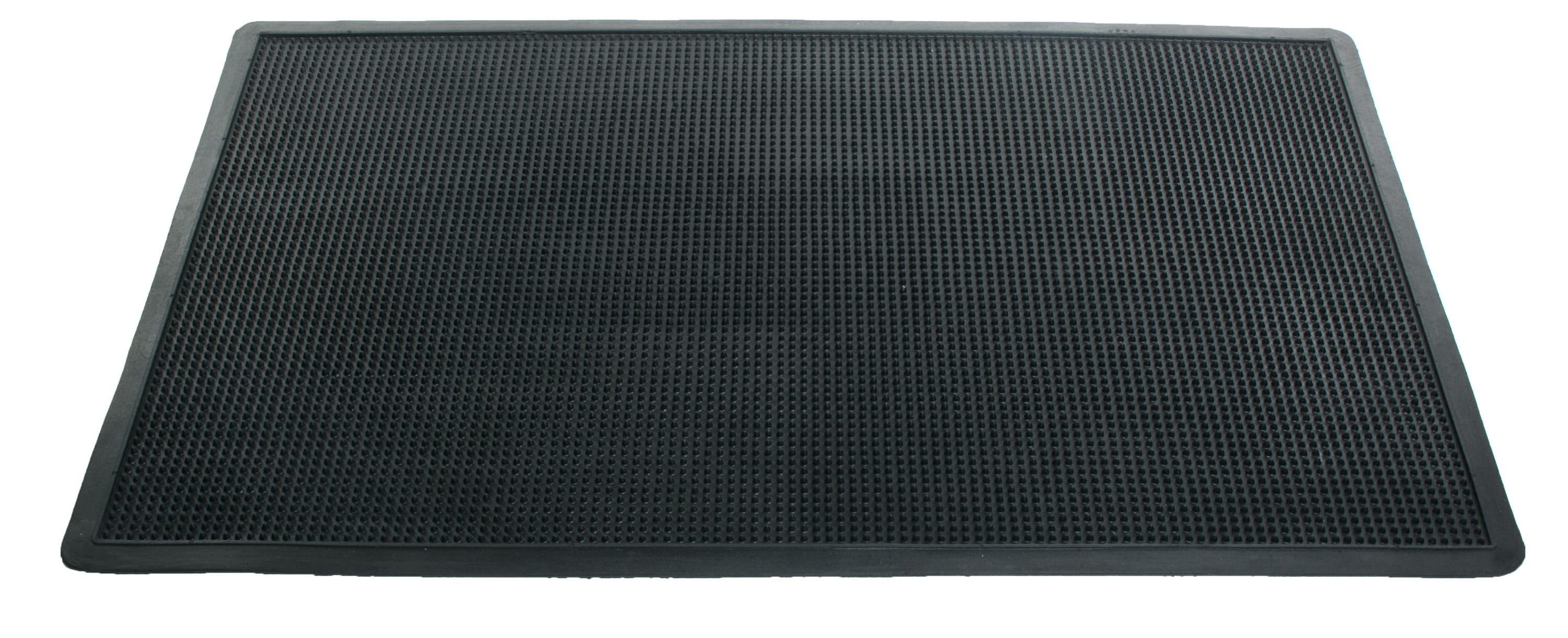 Imports Decor Black Rubber Rectangular Outdoor Door Mat in the Mats ...