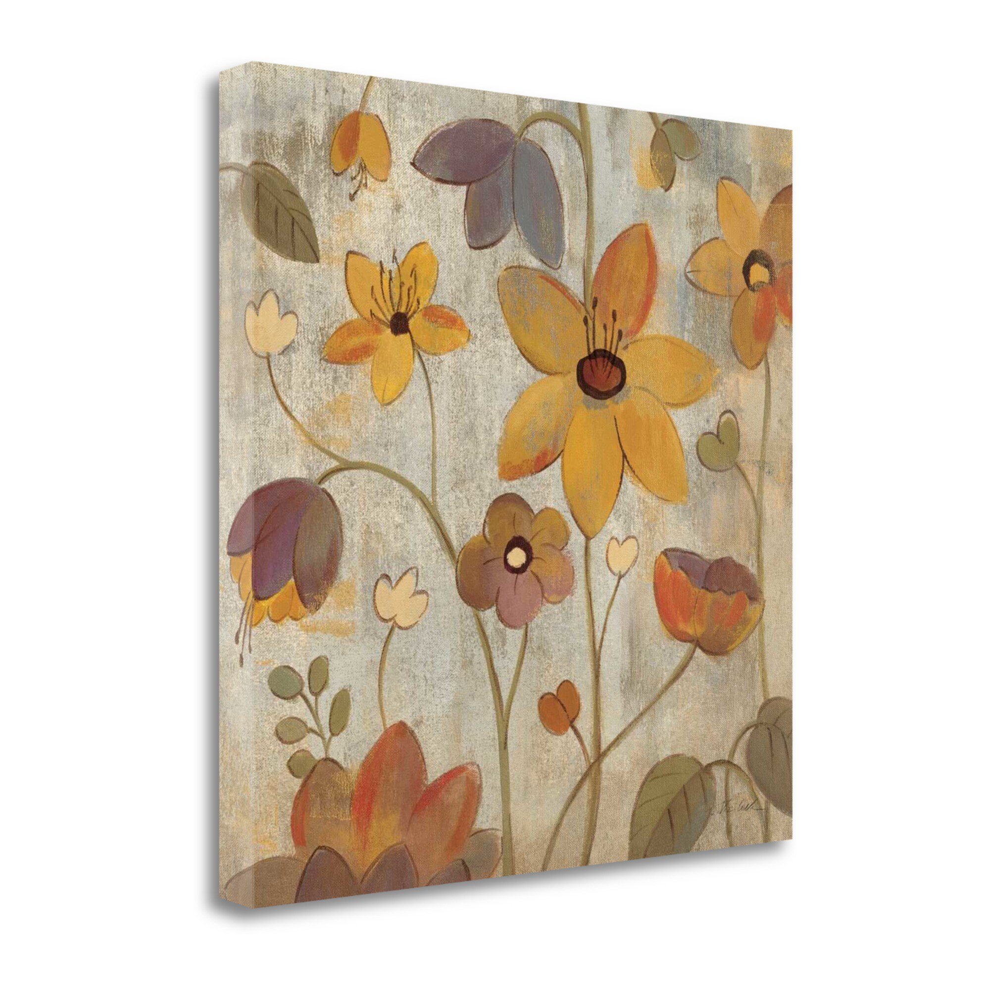 Tangletown Fine Art WA612569-2020C Floral Song Iii Silvia Vassileva 20-in H x 20-in W Floral Print on Canvas