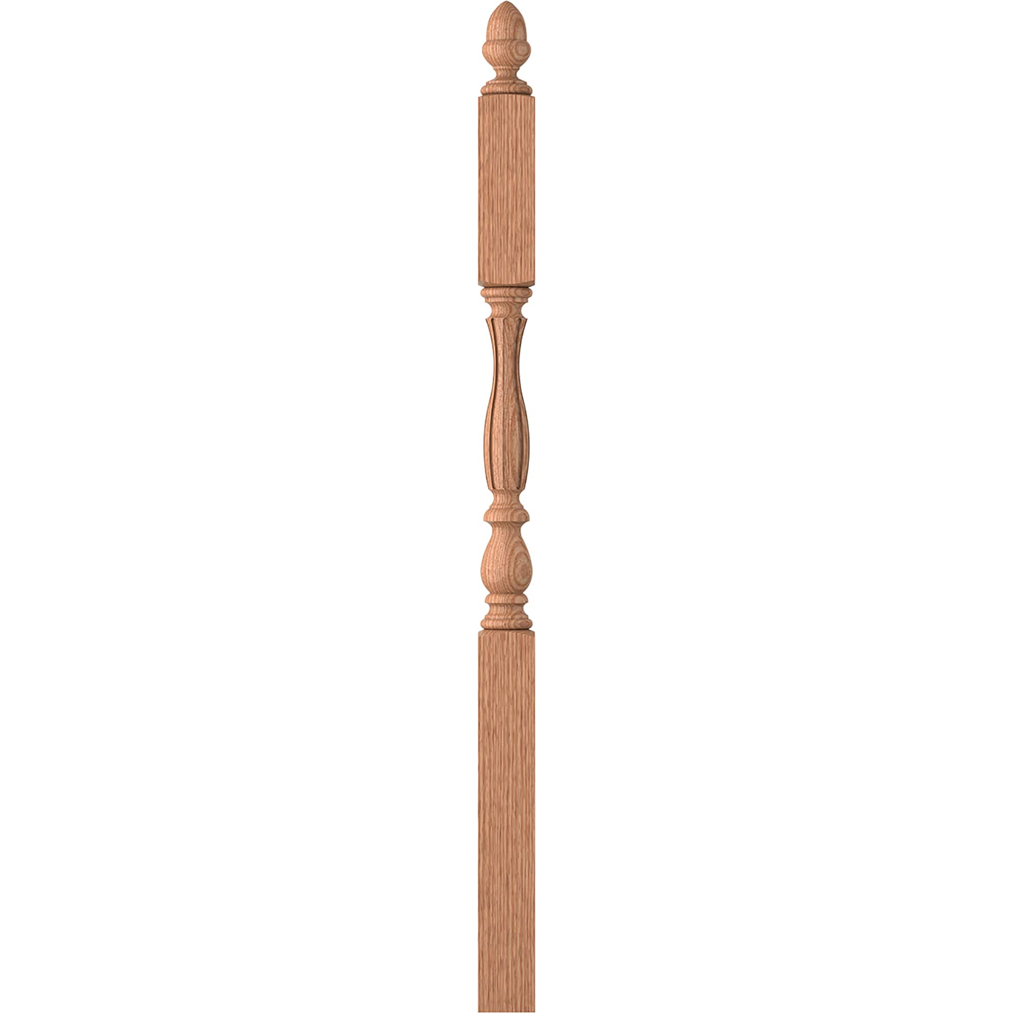 L.J. Smith Stair Systems LJF-3945-O Harbor 3.25-in x 57.6875-in Unfinished Red oak Balcony Stair Newel Post
