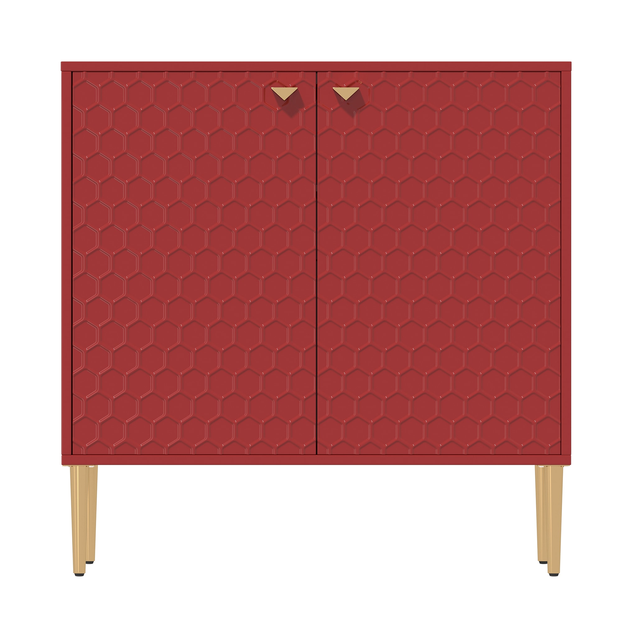 Clihome WF-JH-001-RE-N 15.75-in W x 32-in H MDF Red Freestanding Utility Storage Cabinet
