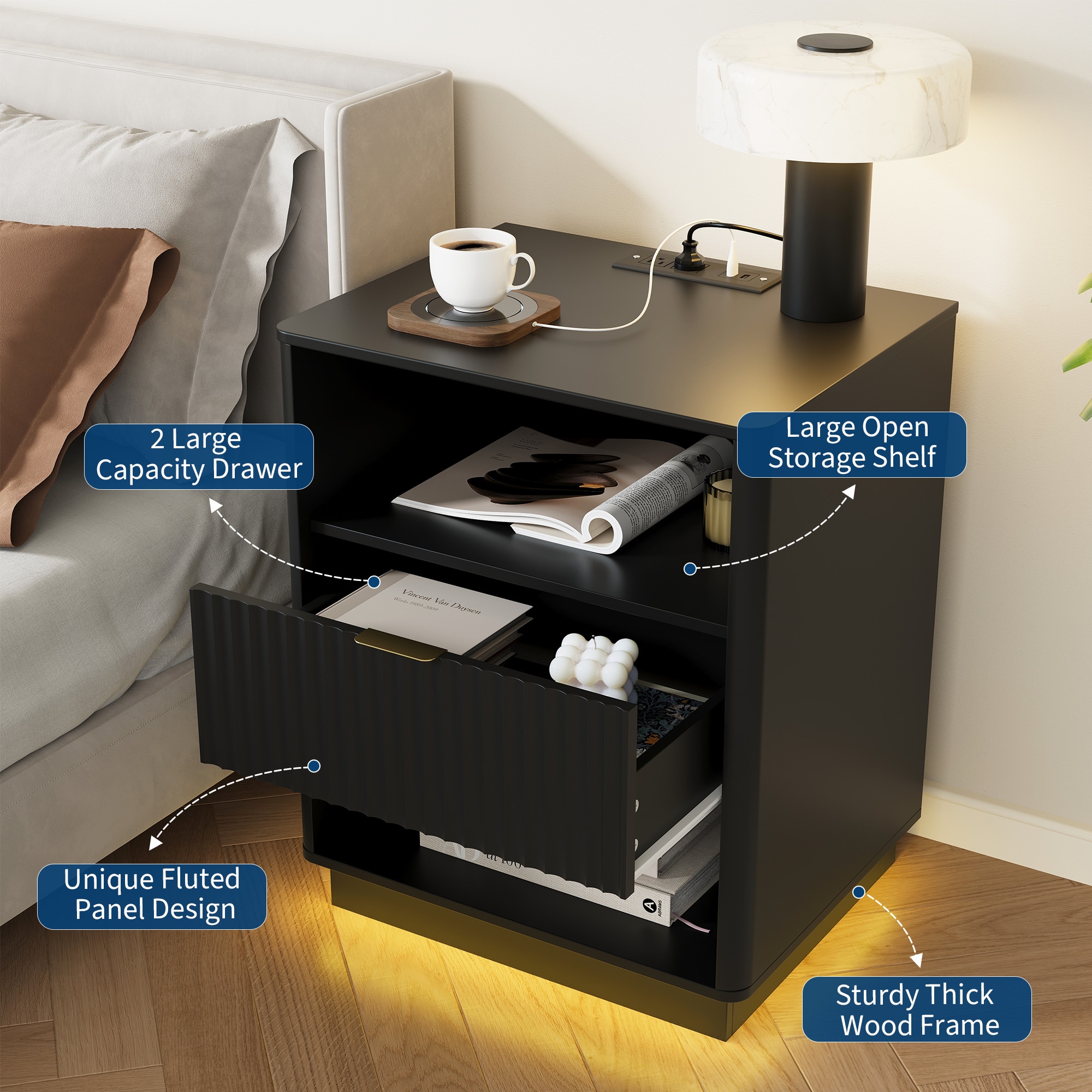 GarveeLife C3H-WNH3CZIGS3J-S8 nightstands - View #4