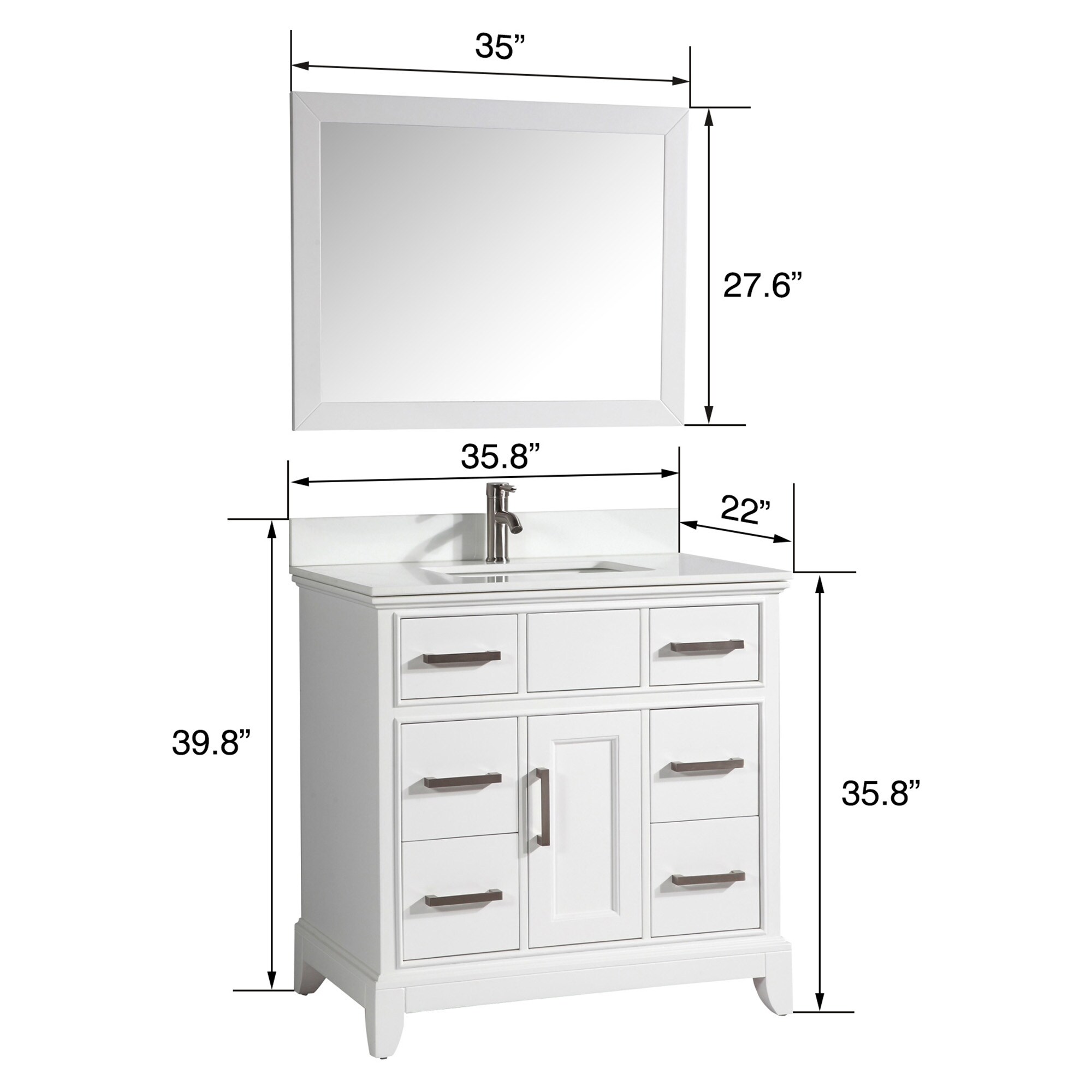 Vanity Art VA1036-W Bath-Vanity-Combo - View #13