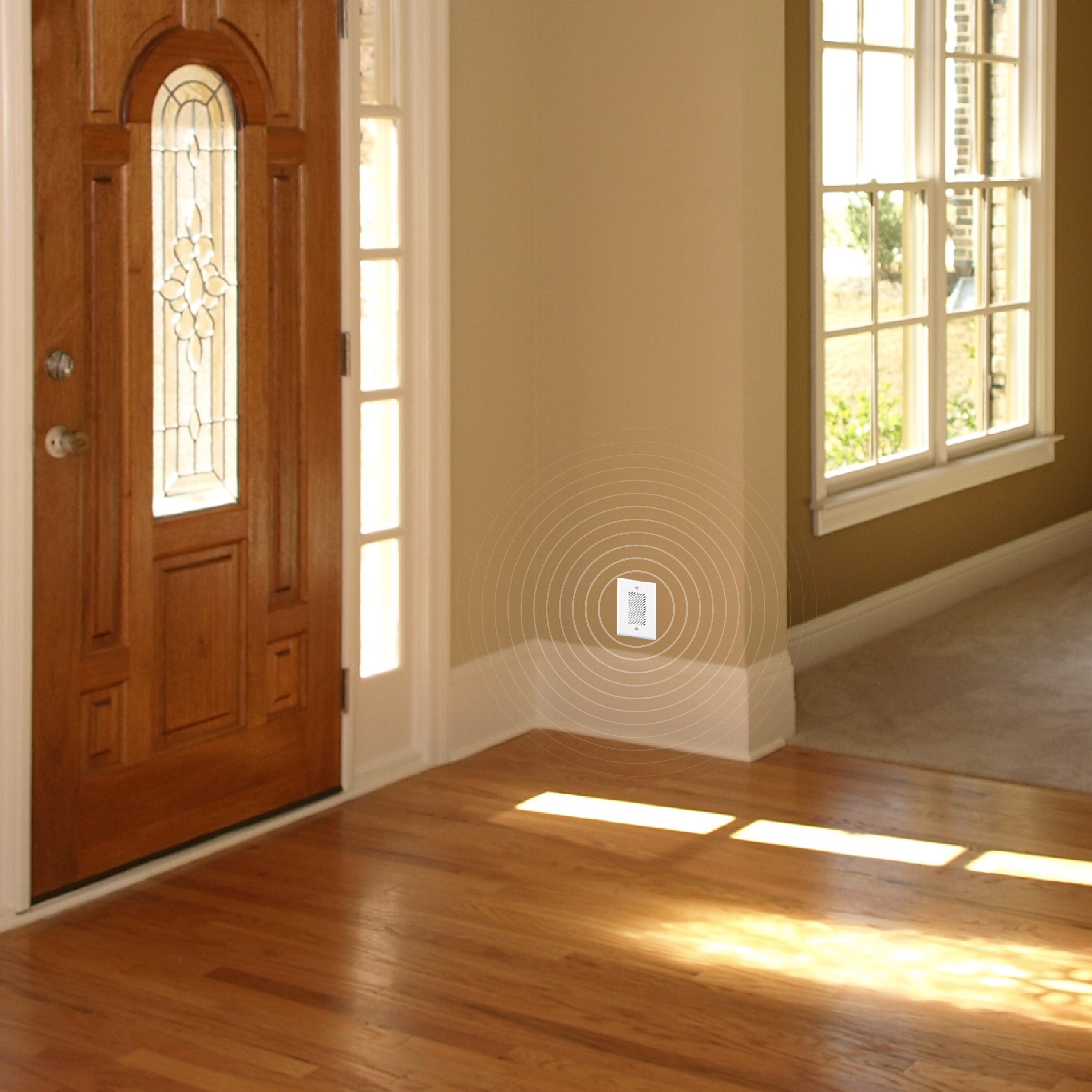 White Plastic Single-Gang Electronic Door Chime Kit with Lighted Button