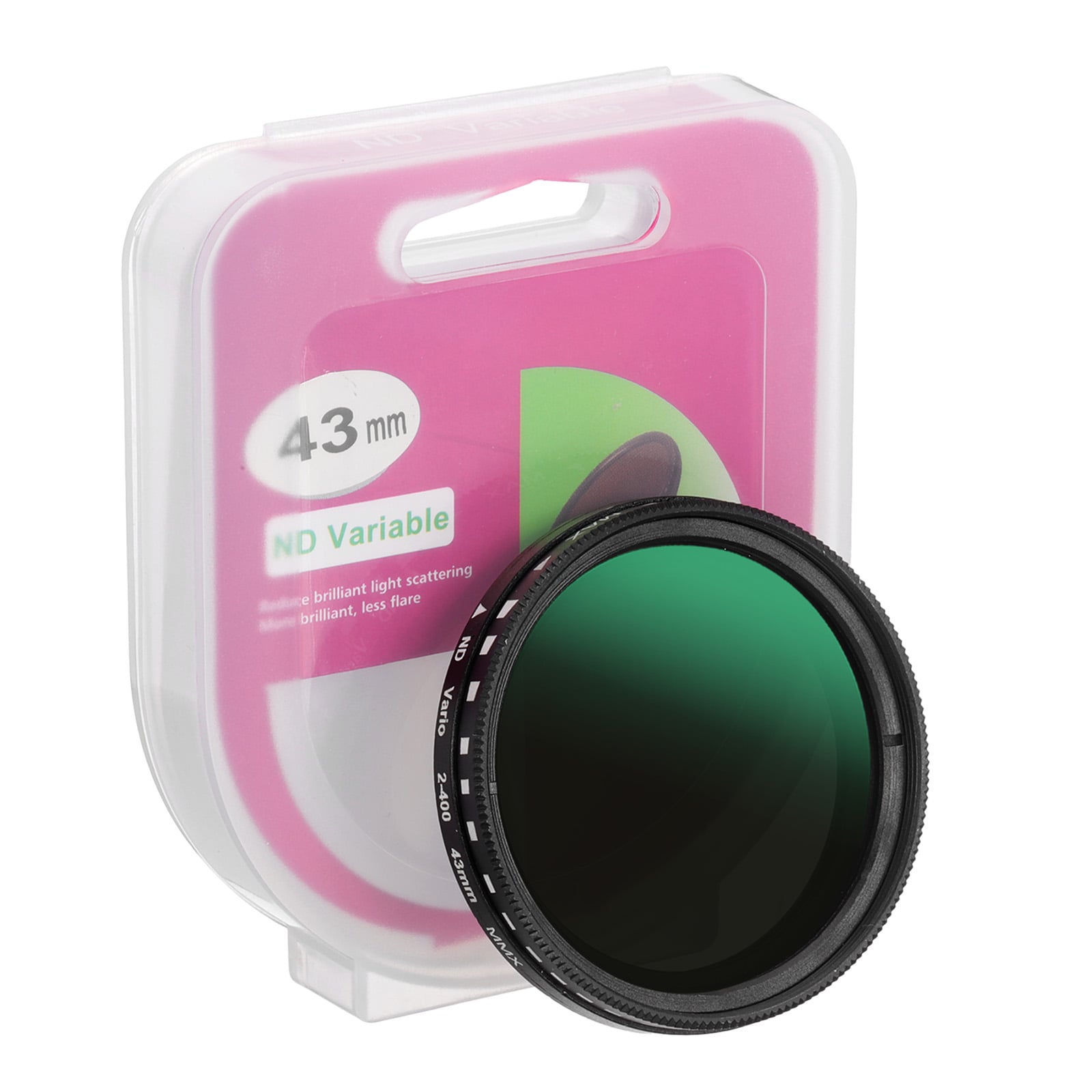 PATIKIL 43mm ND Filter Variable ND Lens ND2-ND400 Adjustable Neutral Density Filter Slim Optical Glass with Cap for Camera Lens Video Vlog Portrait Photography Black #S26041401UX6489