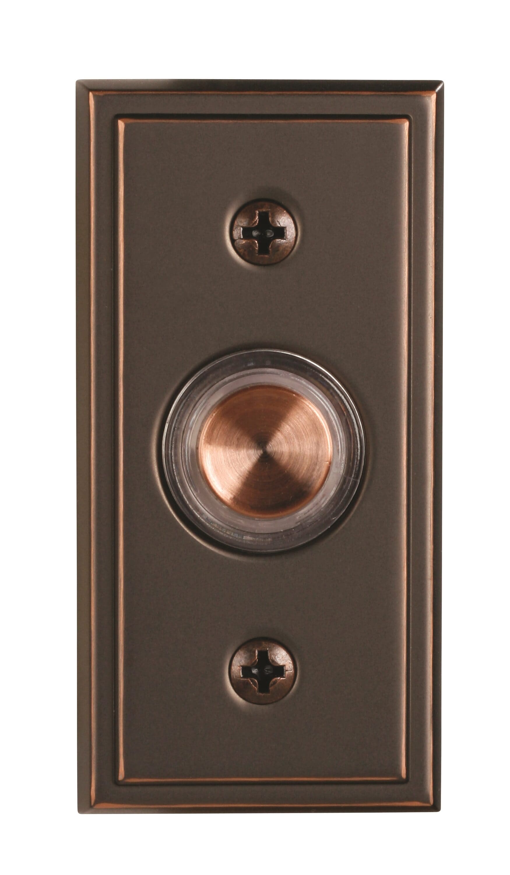Style Selections Wired Lighted Bronze Doorbell Button in the