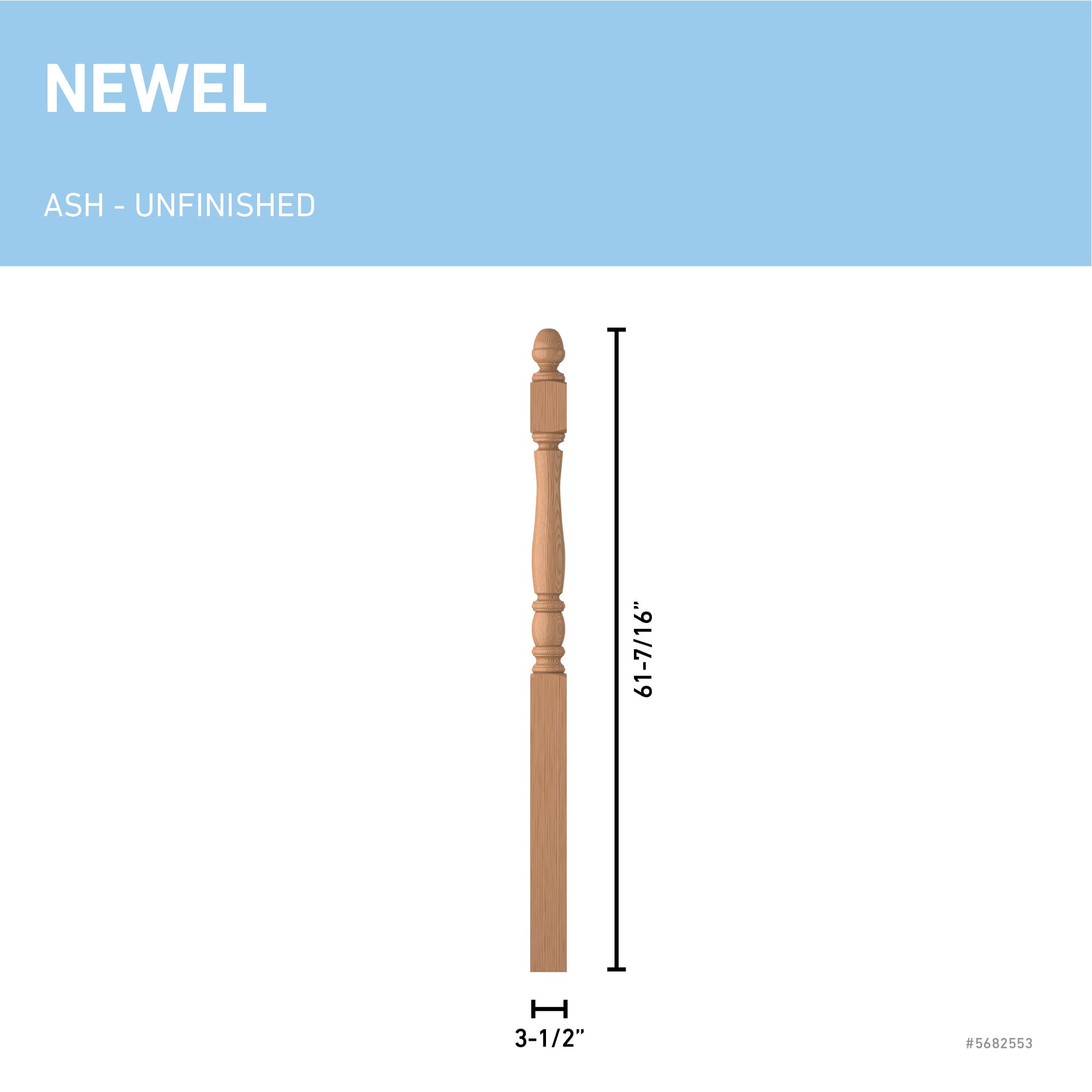 L.J. Smith Stair Systems LJP-3353-A Interior-Stairpart-Newel-Posts - View #2