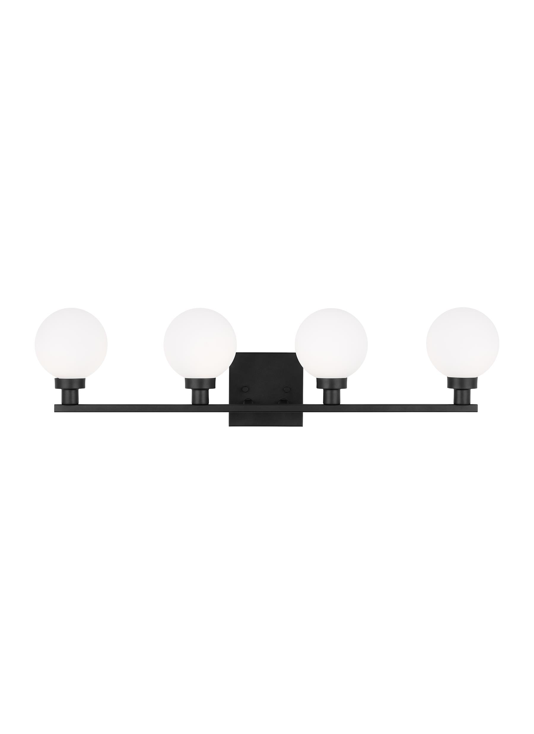 Generation Lighting 4461604-112 Clybourn 30.125-in 4 -Light Matte Black Modern/contemporary Vanity light