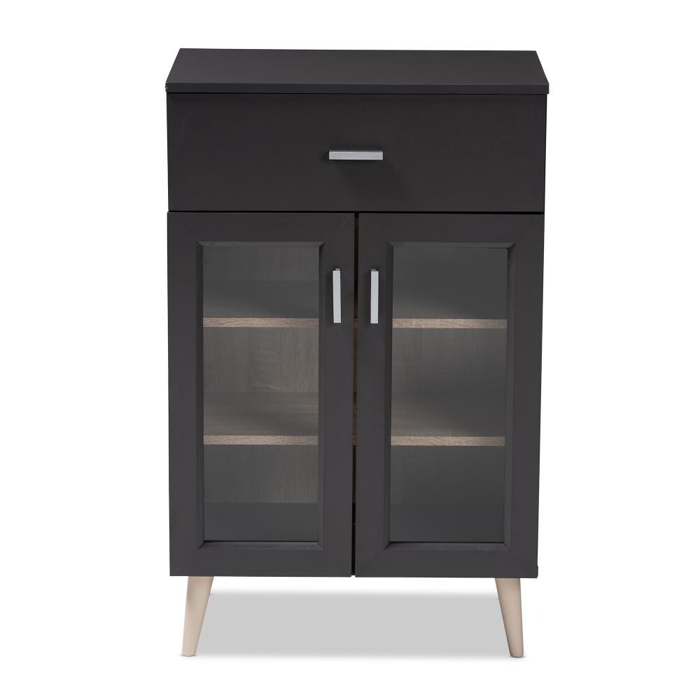 Baxton Studio Jonas Contemporary/Modern Charcoal Kitchen Hutch at Lowes.com