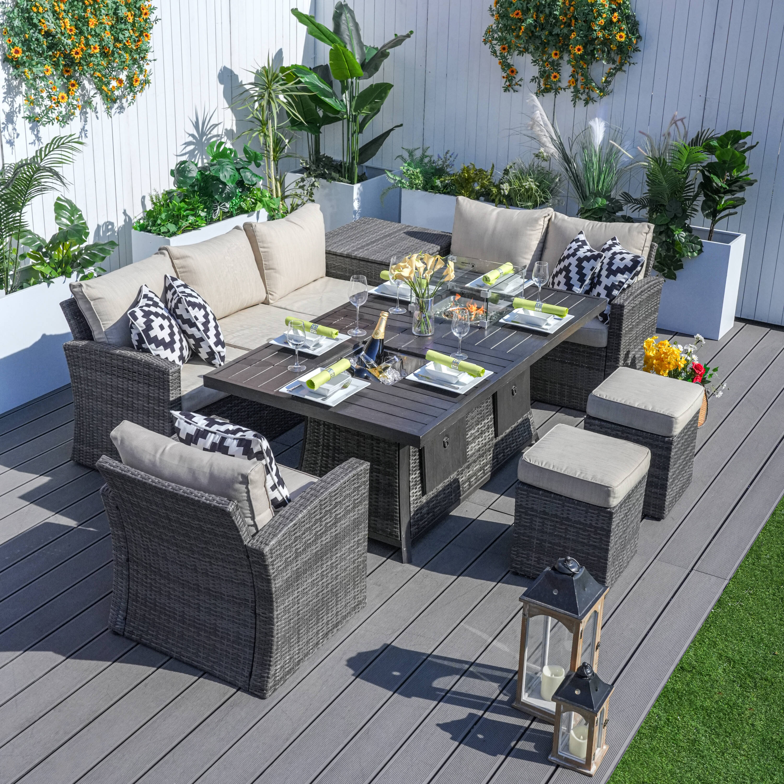 Direct Wicker DWG-1403B&06FI-GR Patio-Dining-Sets - View #2