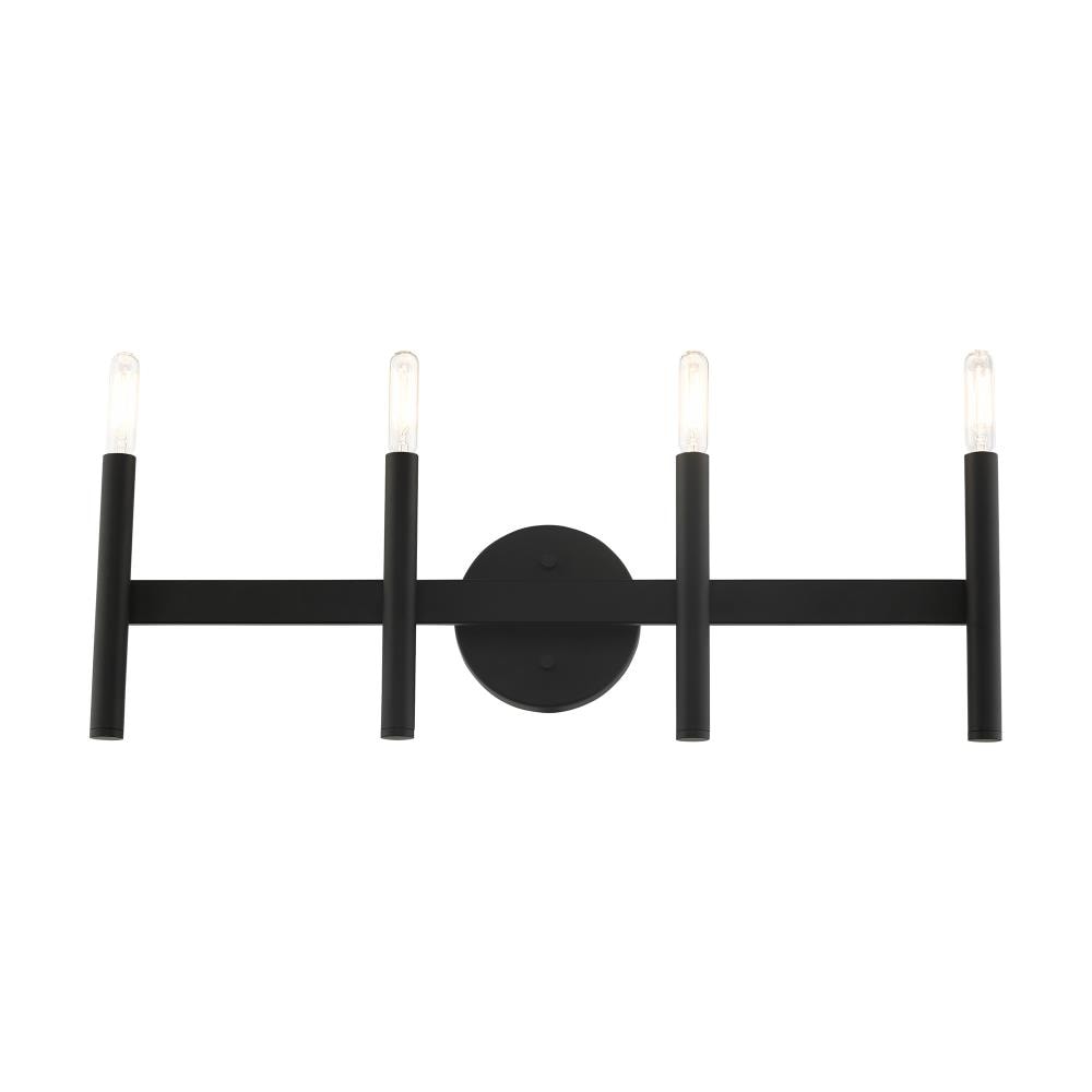 Copenhagen Black Steel 4-Light Dimmable Vanity Sconce