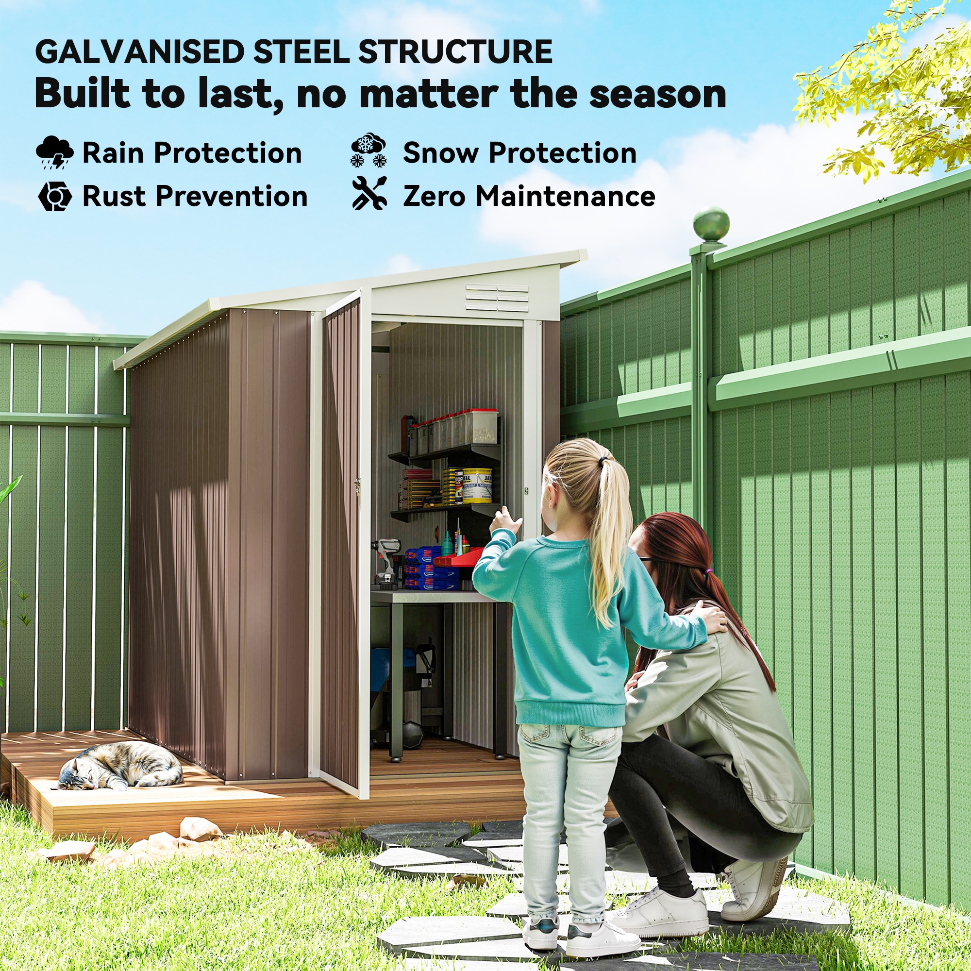 Outsunny 845-692V01BN Small-Outdoor-Storage - View #4