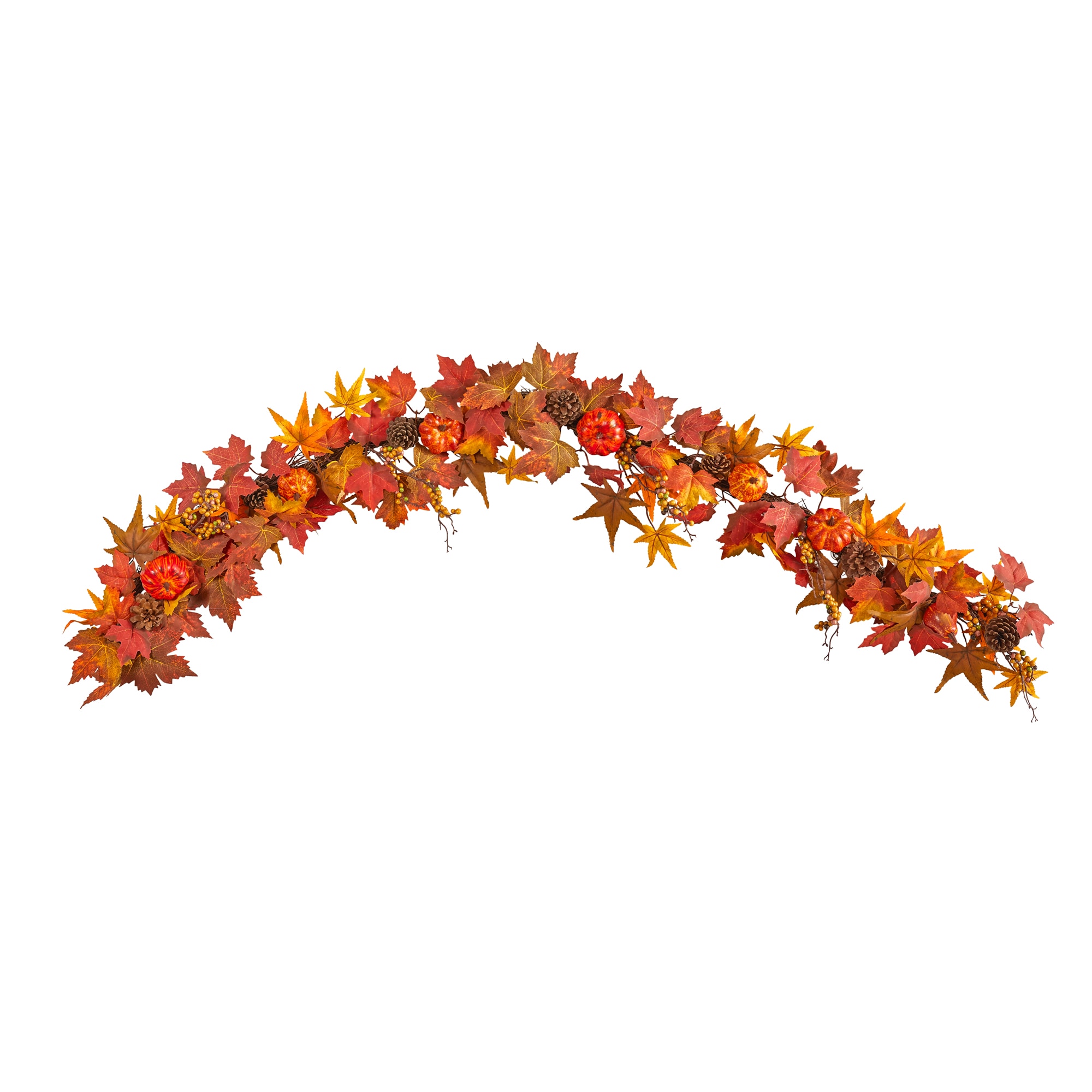 Nearly Natural W1222 6-ft Pumpkin Artificial Garland