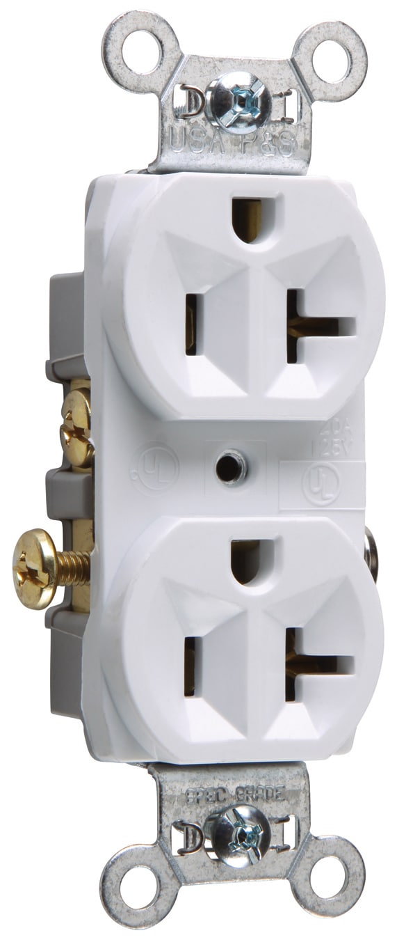 Pass & Seymour/Legrand CR20-WCC12 Pass Seymour 20.0 -Amp 125-volt Commercial Duplex Outlet , White