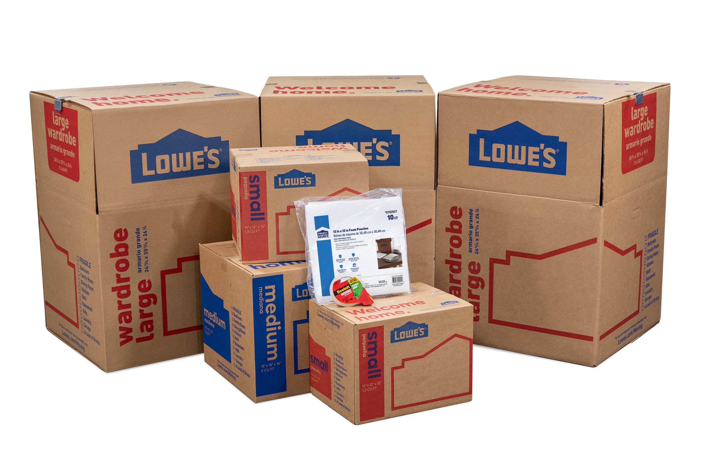 Lowe's 16-in W x 12-in H x 12-in D Classic Small Cardboard Moving Box with  Handle Holes in the Moving Boxes department at