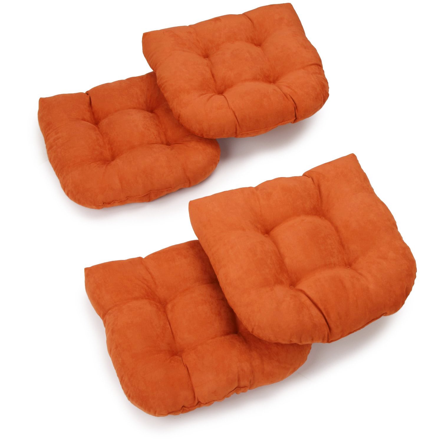 Blazing Needles 93184-4CH-MS-TD Tangerine Dream Solid Chair Cushion