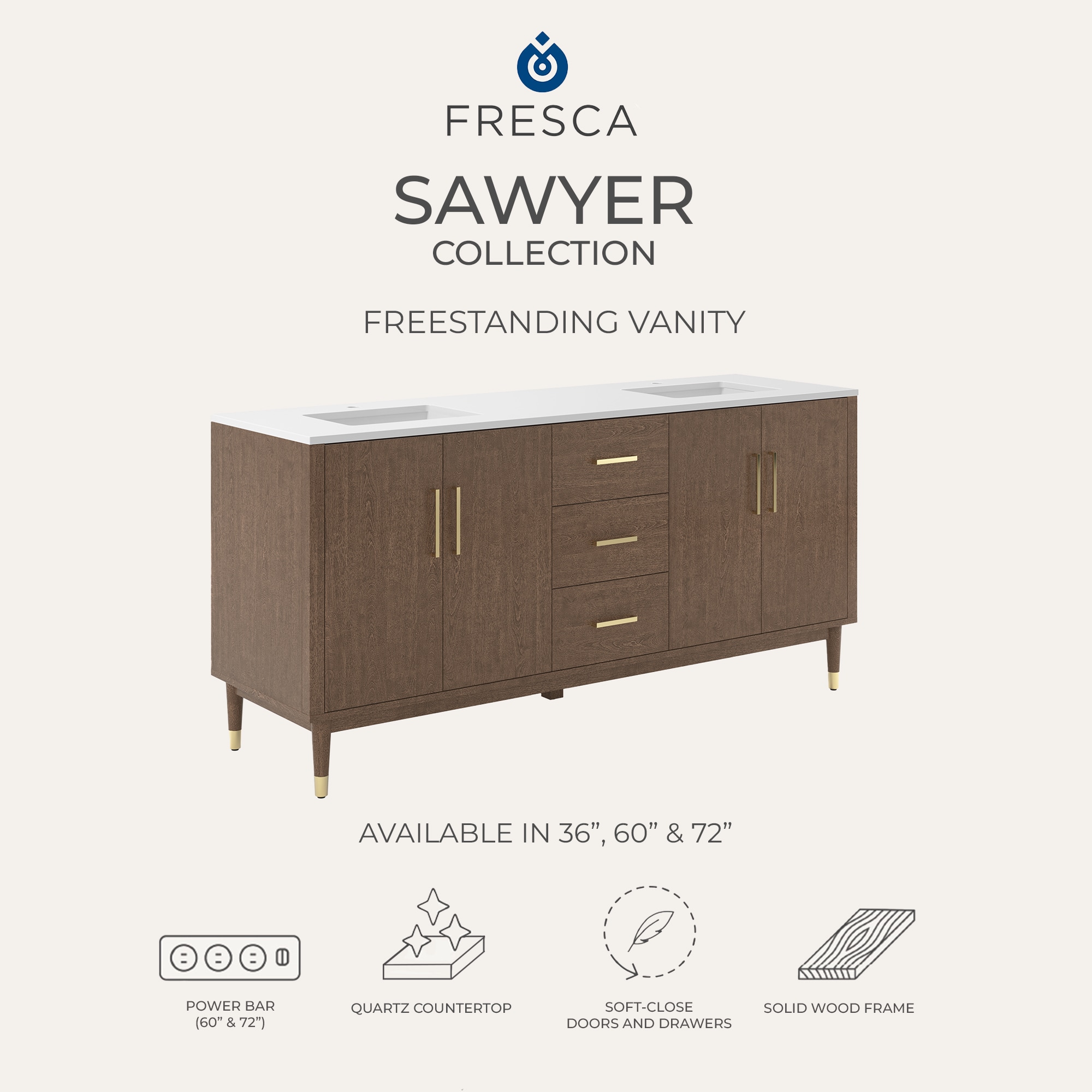 Fresca FCB4472SOAK-CWH-U Bath-Vanity-Combo - View #6