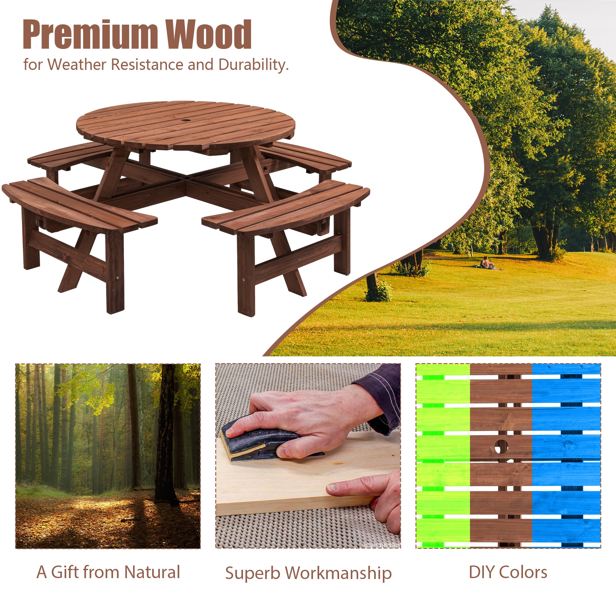 BABOOM BOM-2P338263-OR Picnic-Tables - View #8