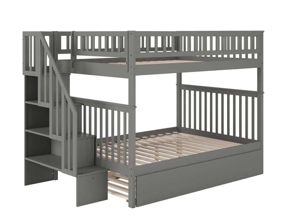 Atlantic Furniture Woodland Staircase, Full Size Bottom Twin Top Bunk Beds