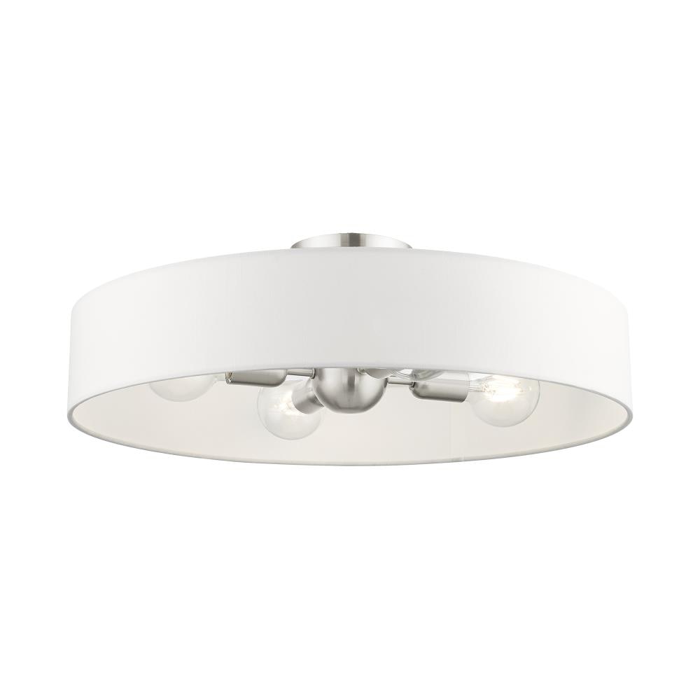 Livex Lighting 46928-91 Venlo 4 -Light 22-in Brushed Nickel Semi Flush Mount Light