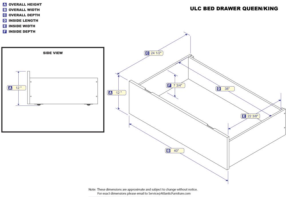 AFI Furnishings 2-Drawers White Rolling Wood Storage Underbed Drawer 12 ...