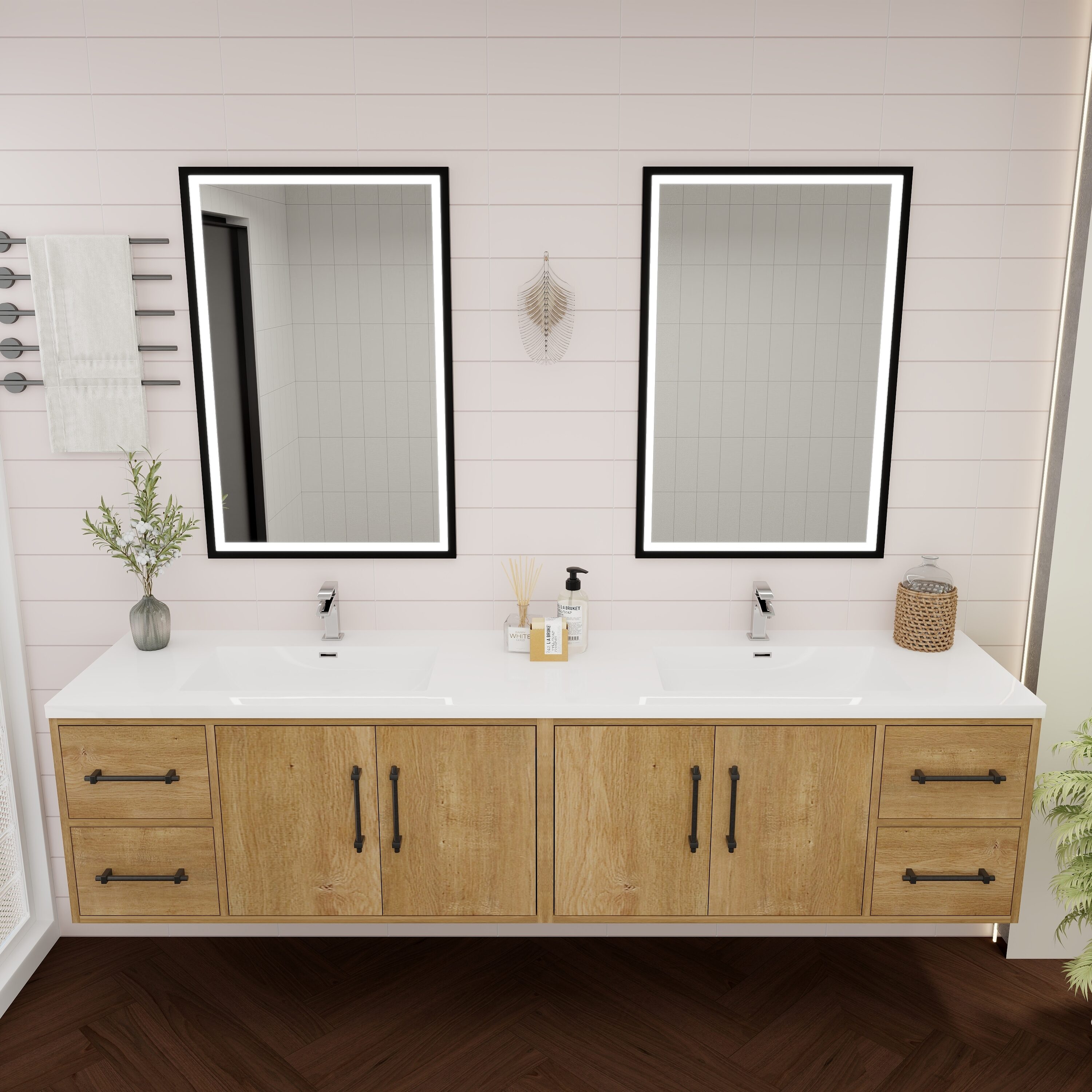 BV Better Vanity VICTORIA84DWH-OAK Bath-Vanity-Combo - View #5