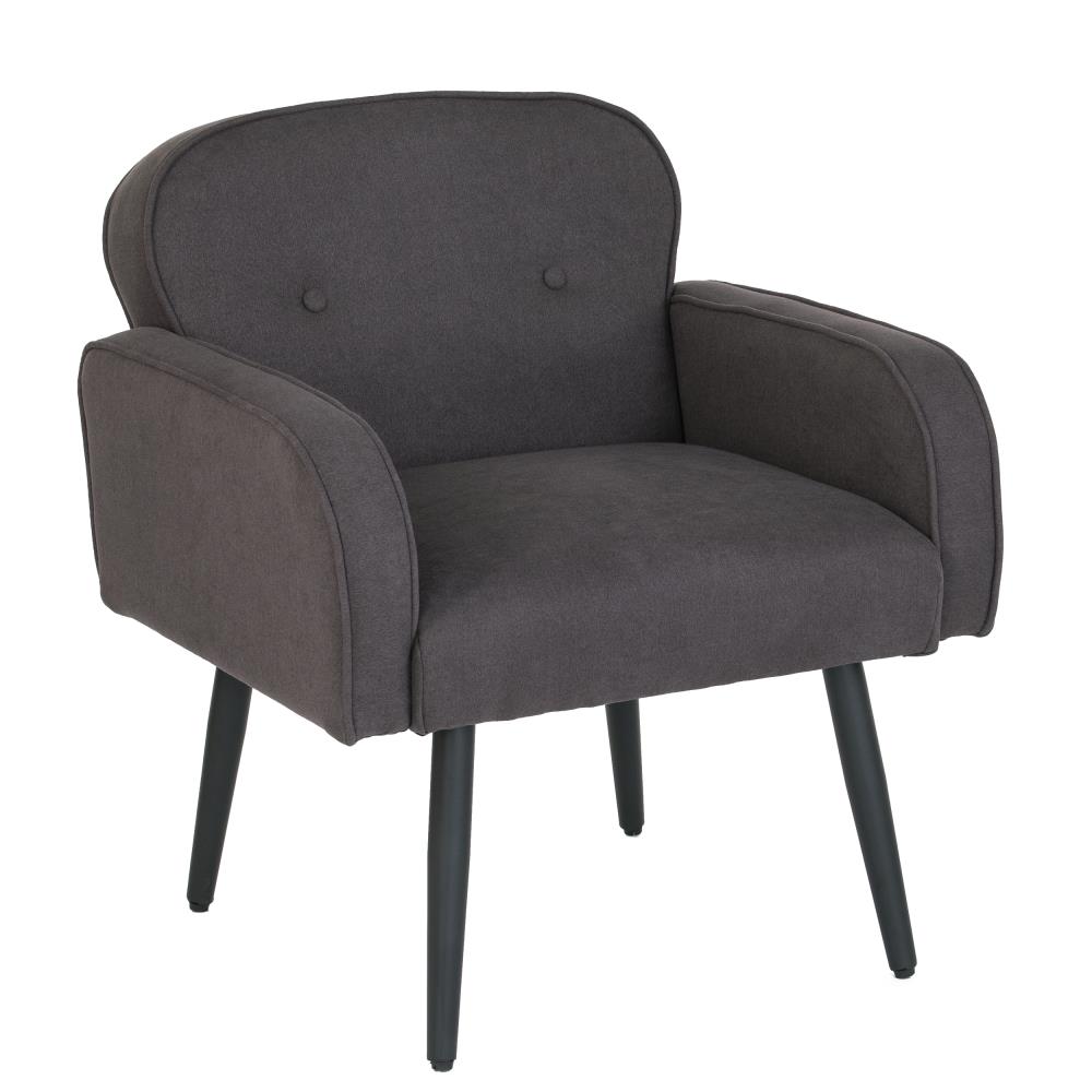 black linen accent chair