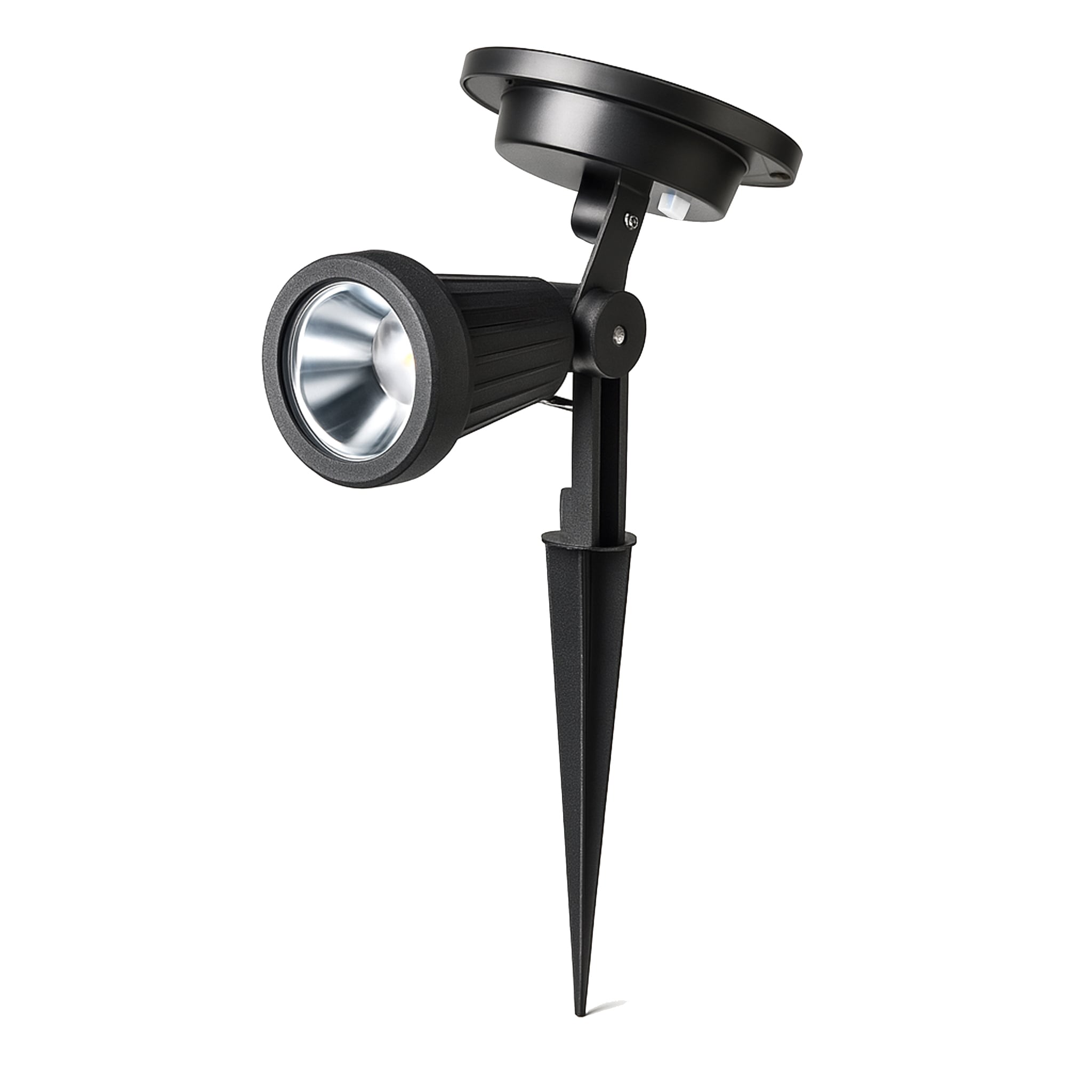 Classy Caps 30 -Lumens Black Solar LED Spot light