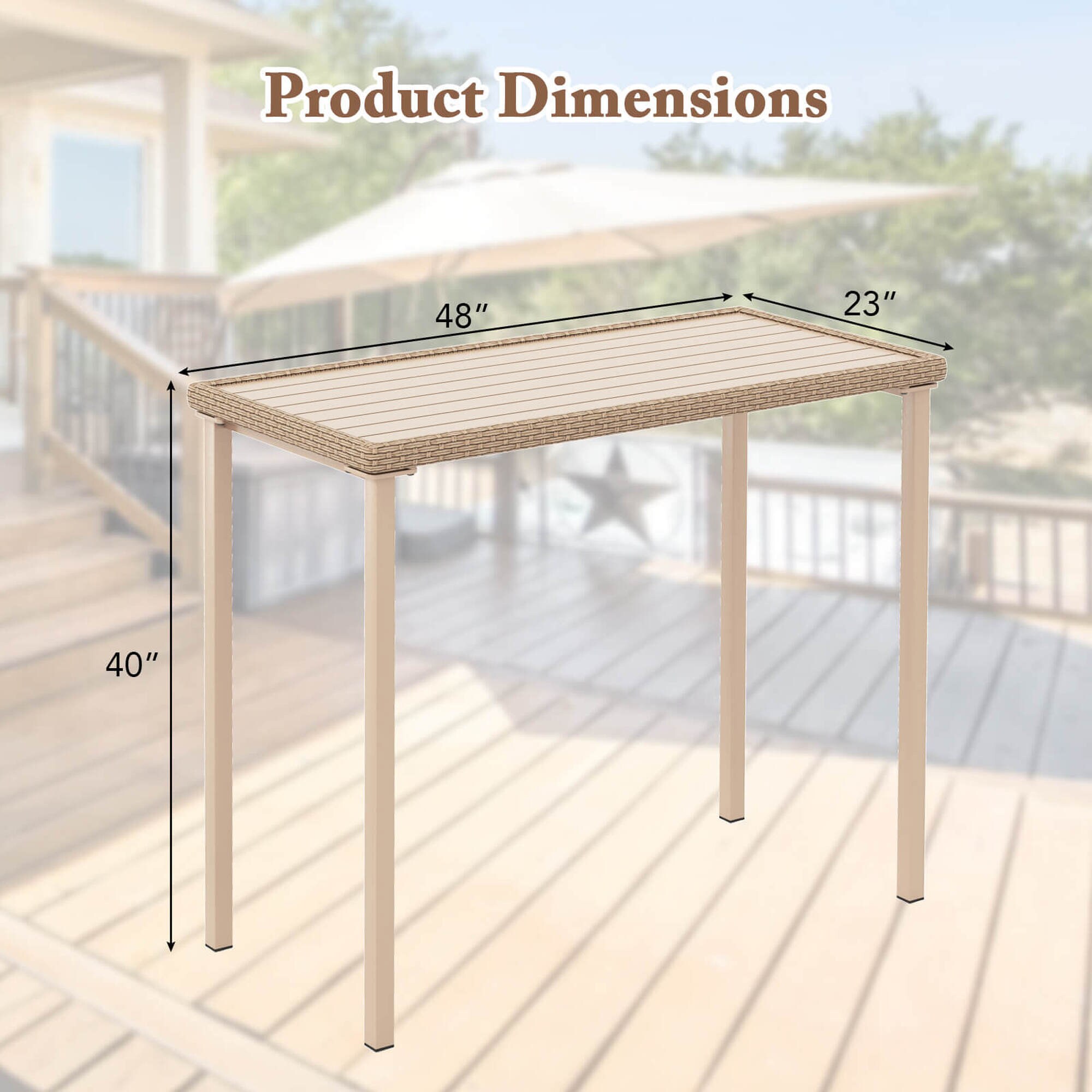 Costway HCST05467 Patio-Tables - View #2