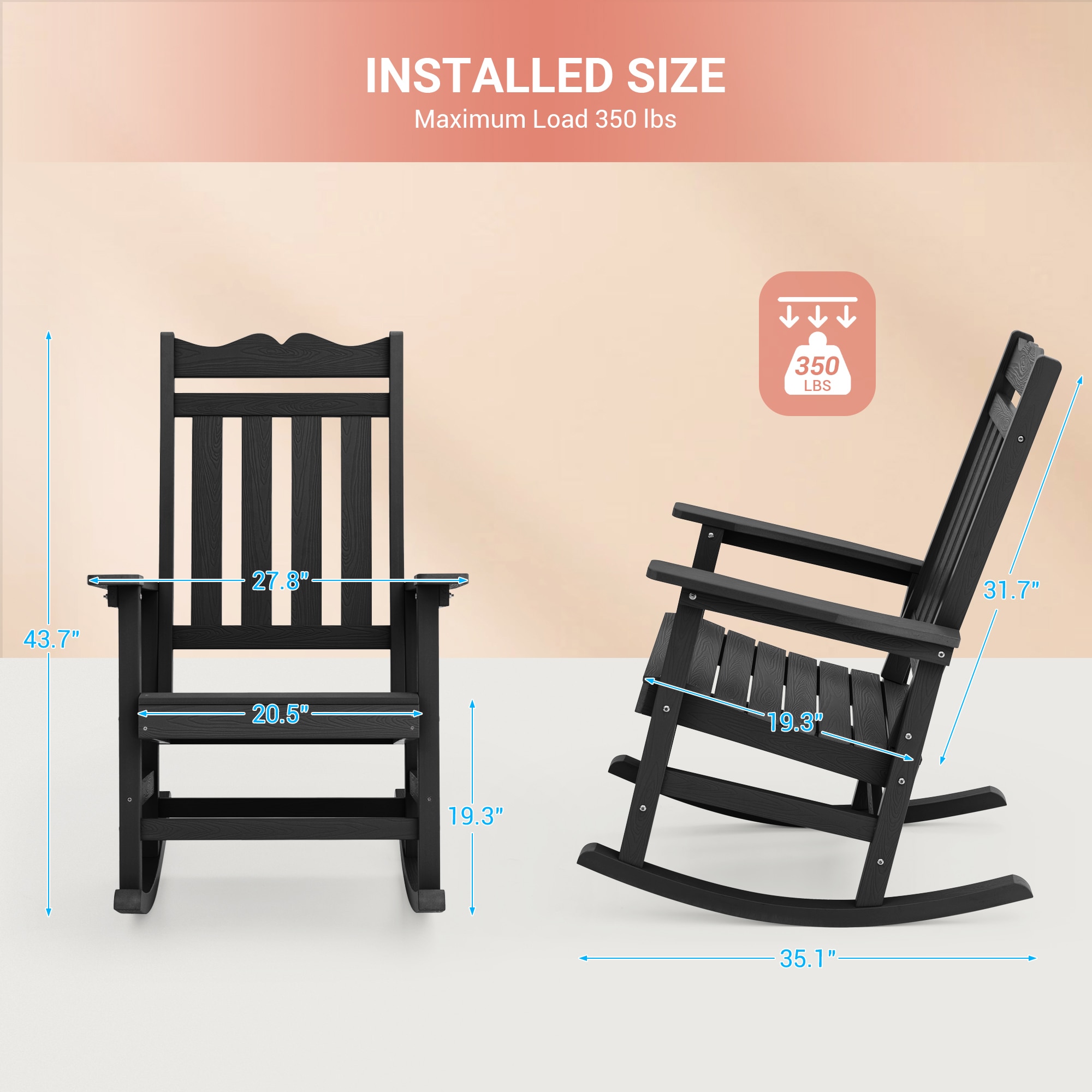 ACEGOSES LW-RC-61-BK-2 Patio-Chairs - View #6