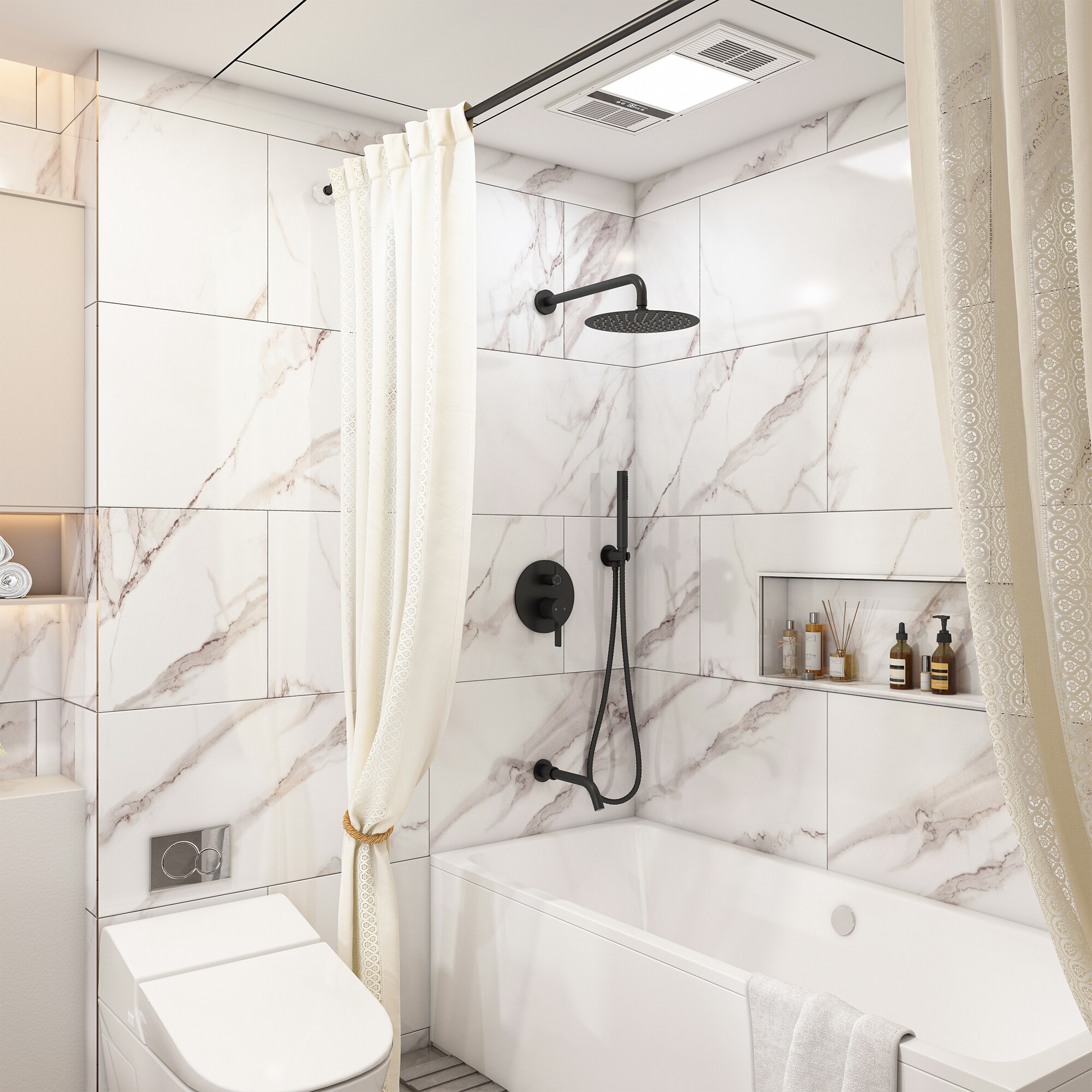 Mondawe AM-S133A3C-10MB Showerhead-Bar-Panels - View #3